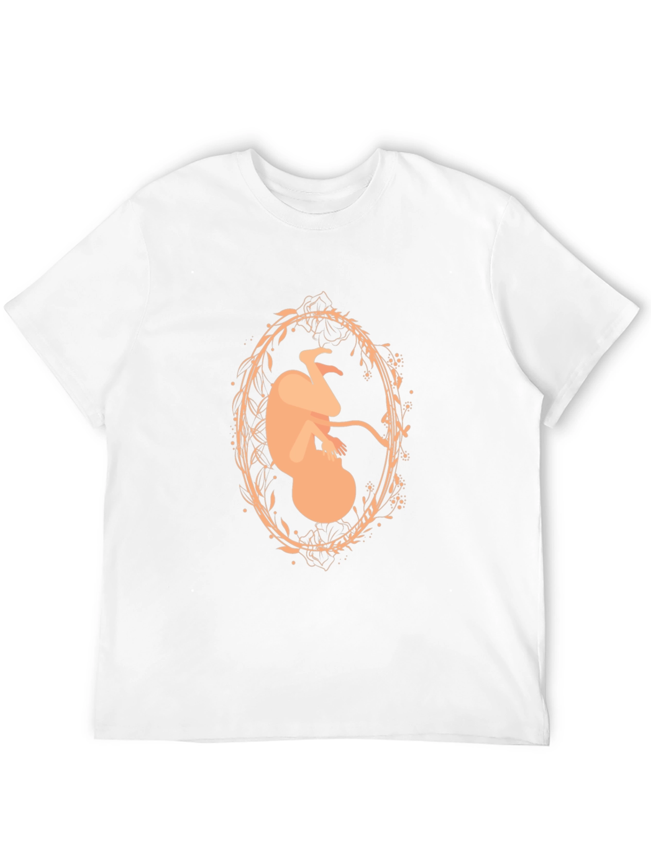 Abstract Fetus Graphic Black T-Shirt
