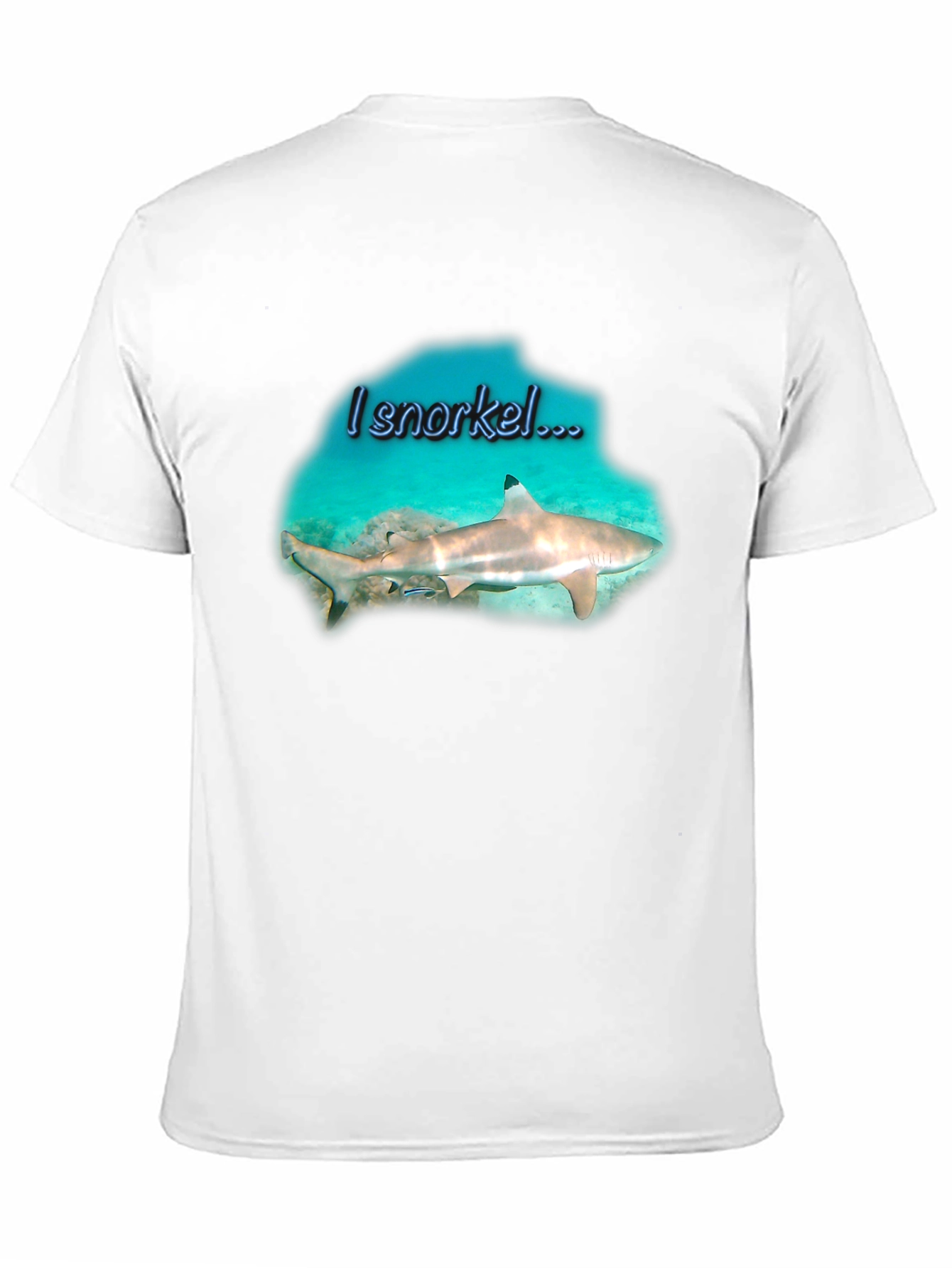 I Snorkel Shark Black T-Shirt