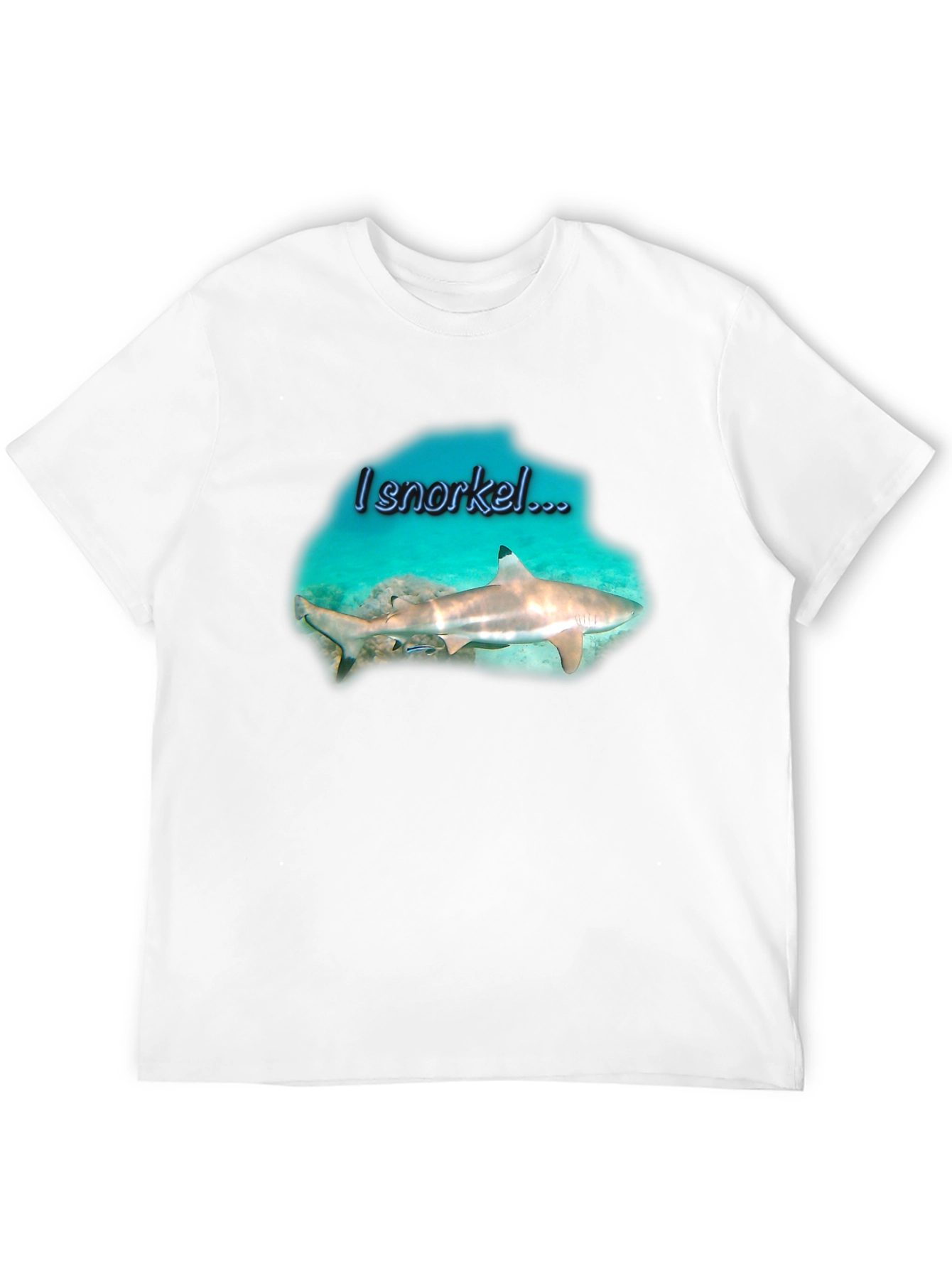 I Snorkel Shark Black T-Shirt