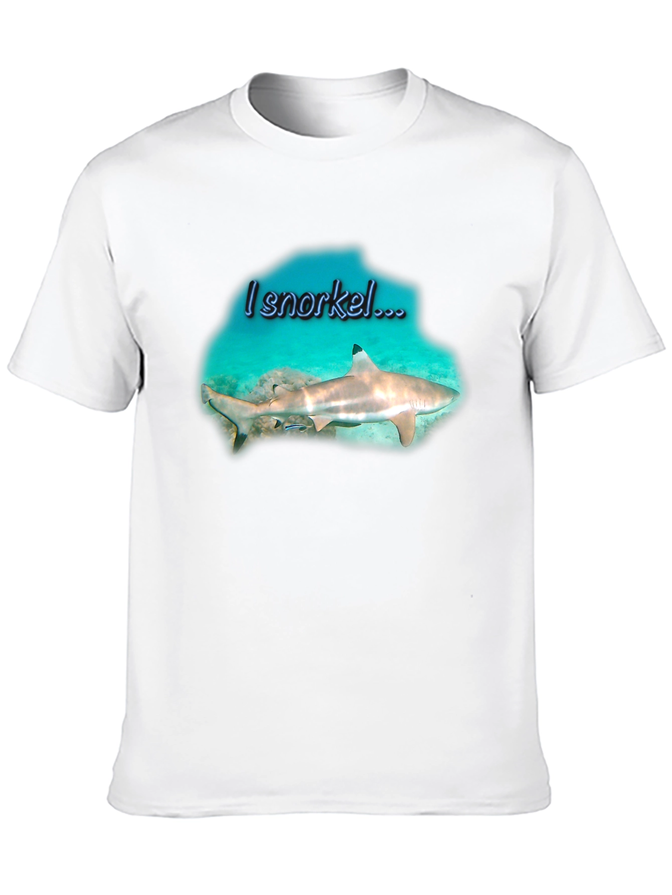 I Snorkel Shark Black T-Shirt