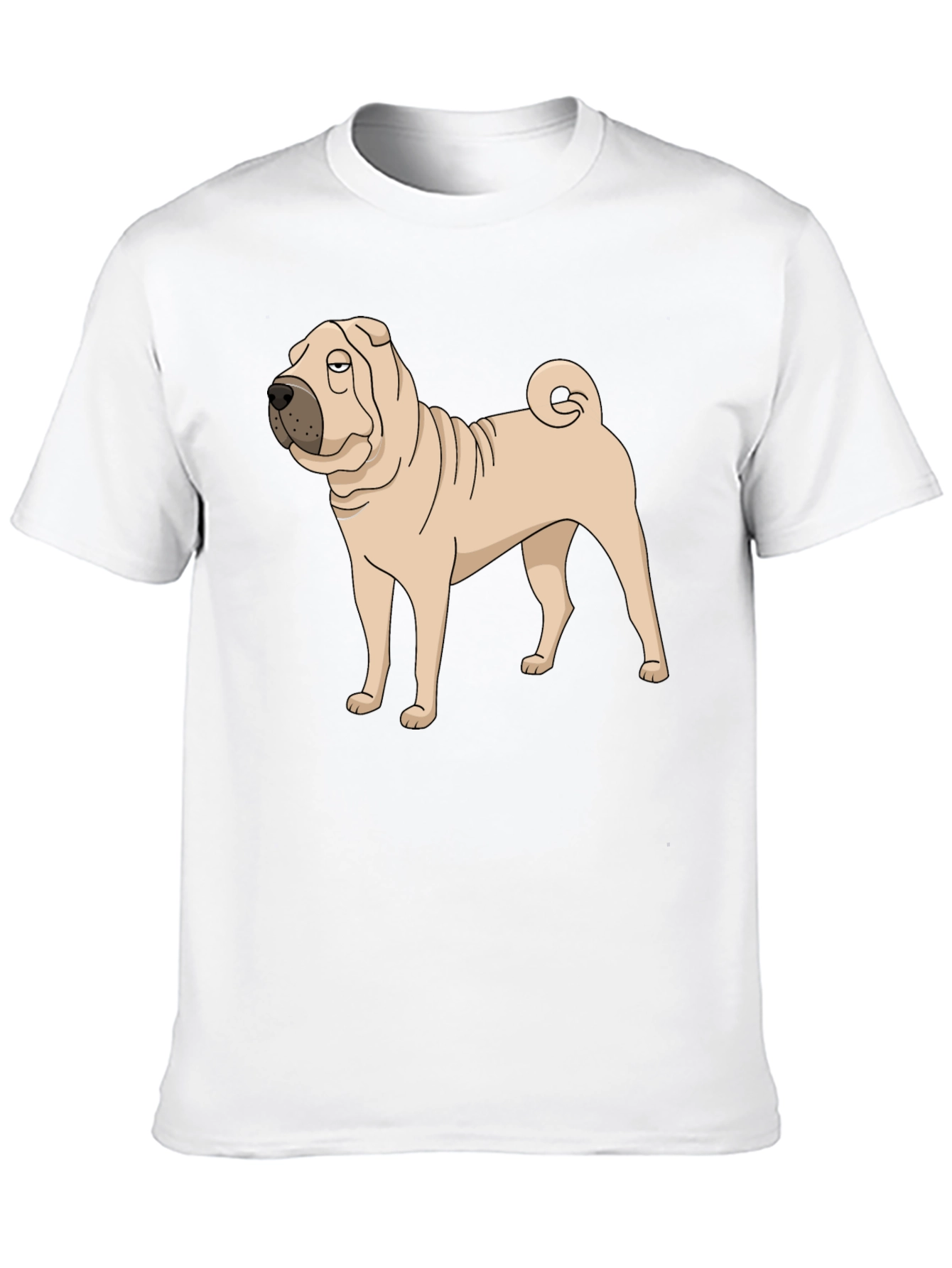 Shar Pei Dog Graphic Tee - Black