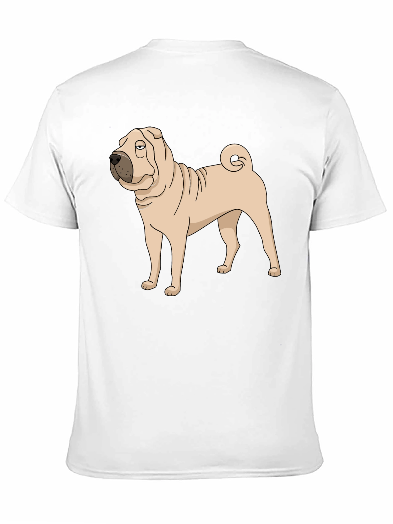 Shar Pei Dog Graphic Tee - Black