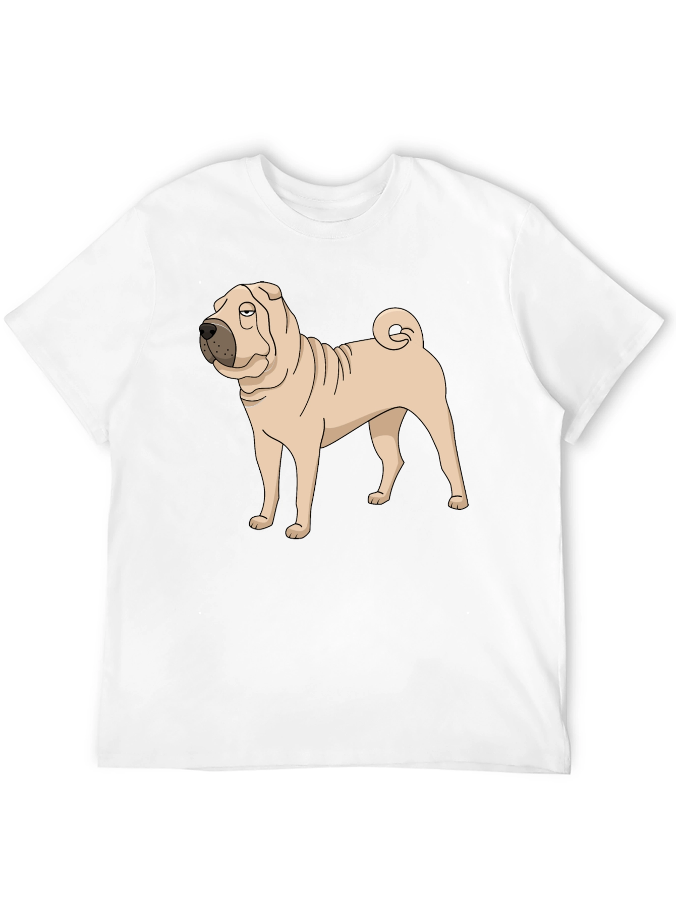 Shar Pei Dog Graphic Tee - Black