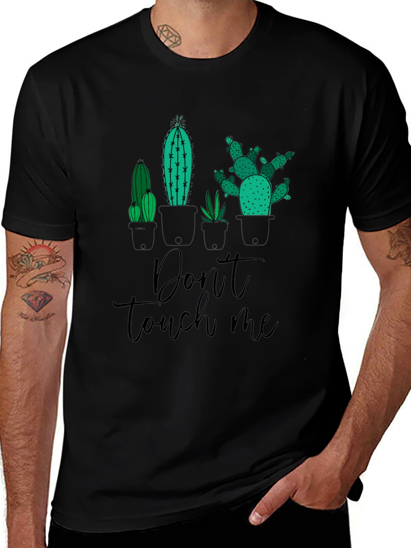 Dont Touch Me Cactus T-Shirt - Graphic Novelty Tee