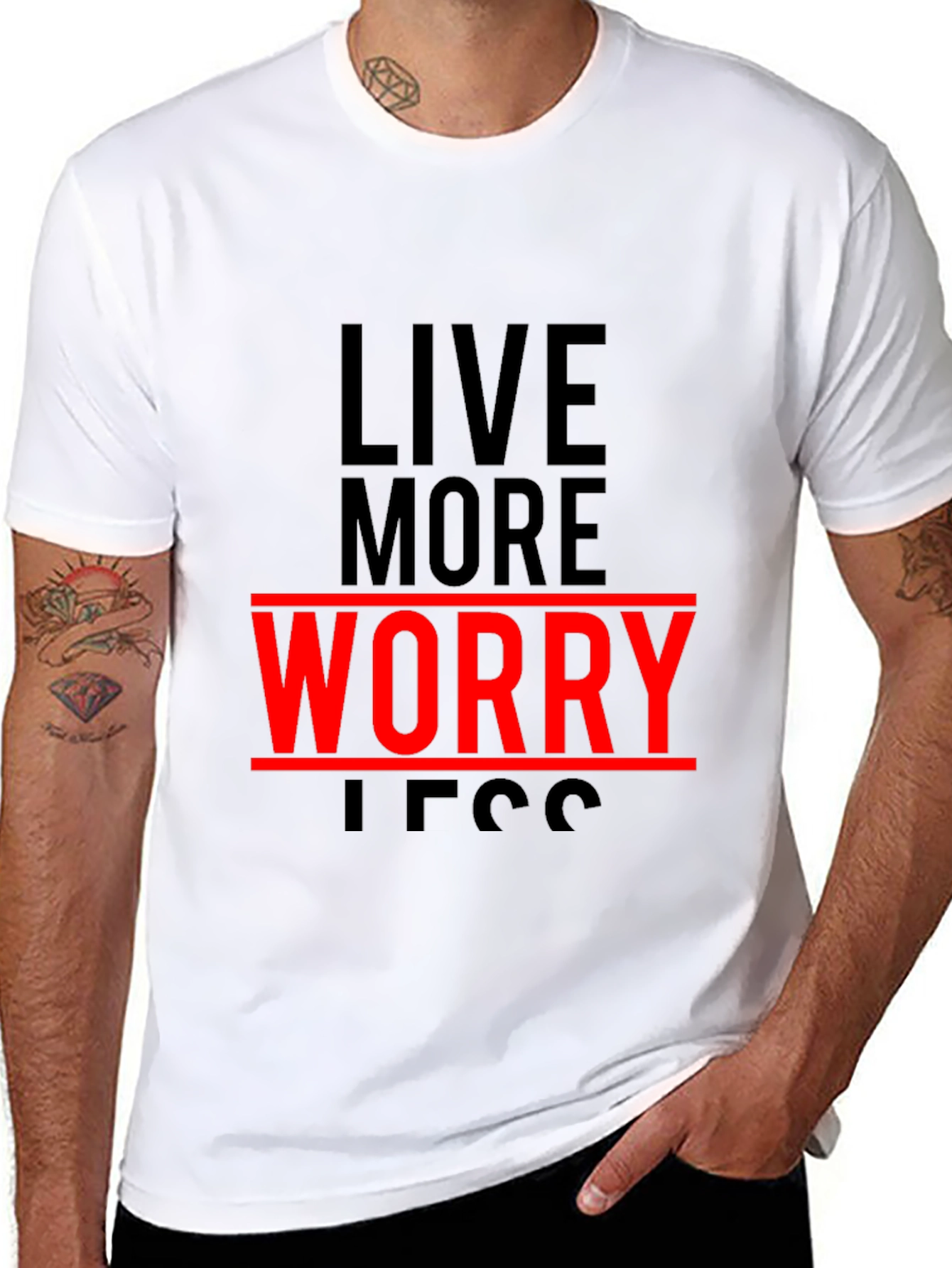 Live More Worry Less Graphic T-Shirt