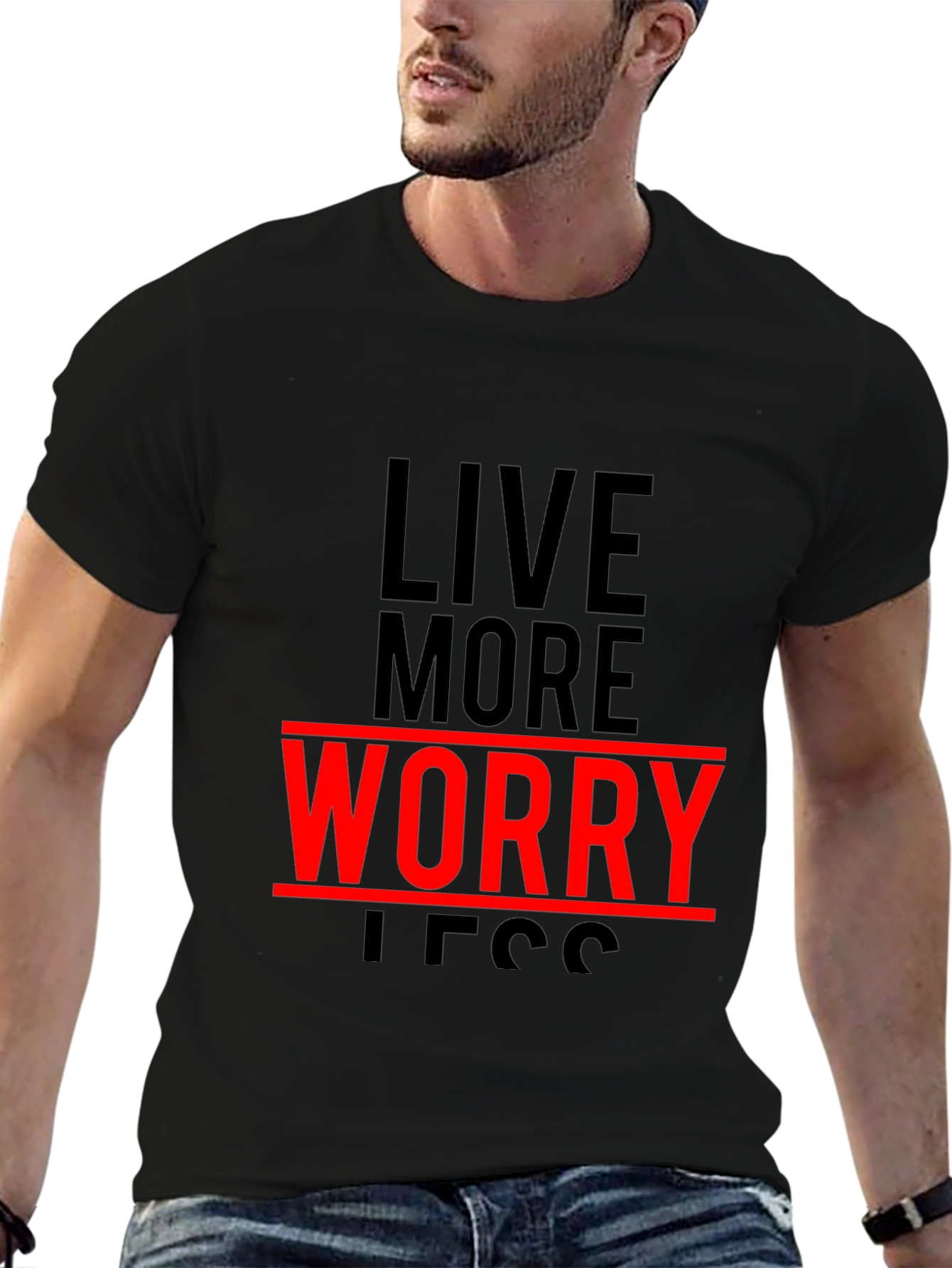 Live More Worry Less Graphic T-Shirt
