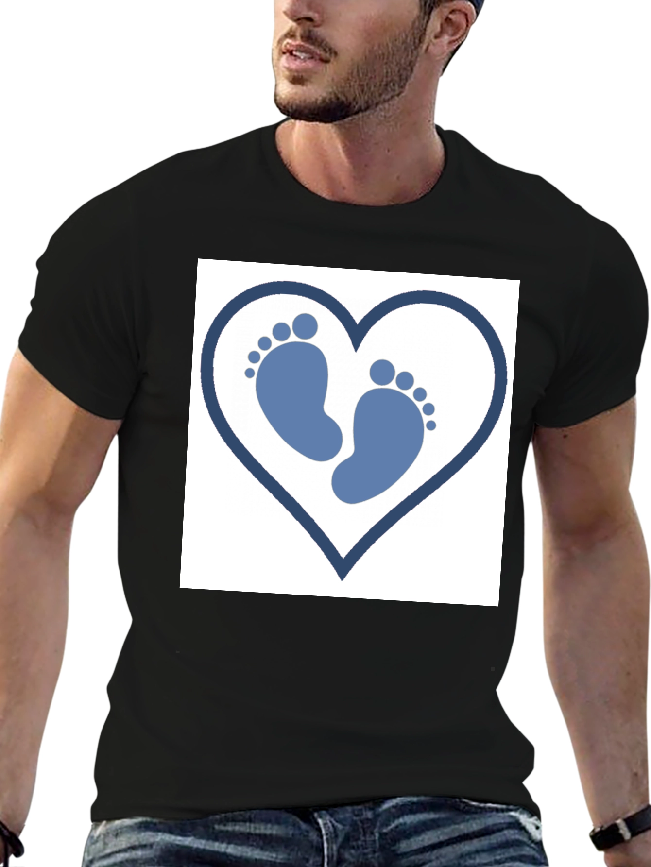 Baby Footprint Heart T-Shirt