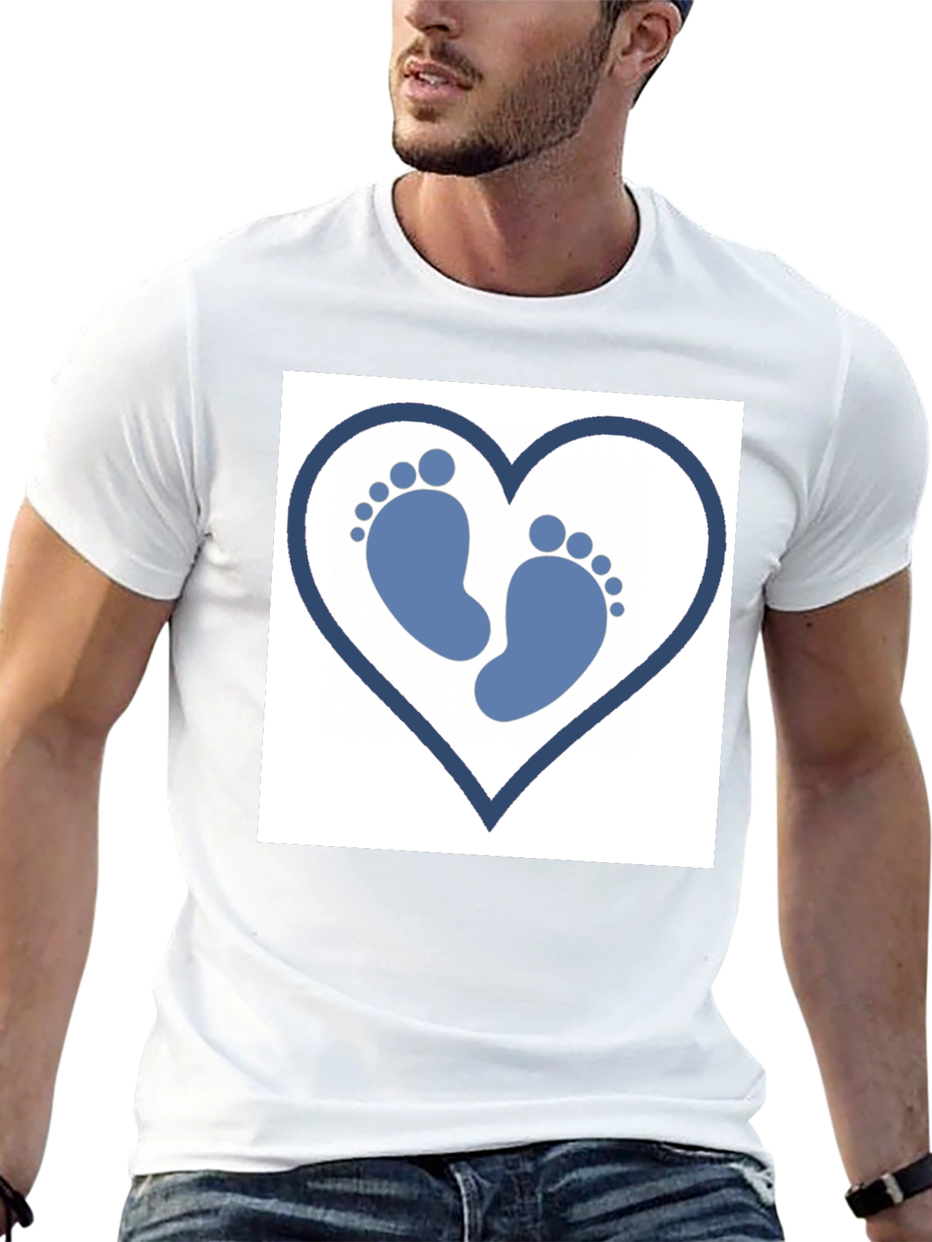 Baby Footprint Heart T-Shirt