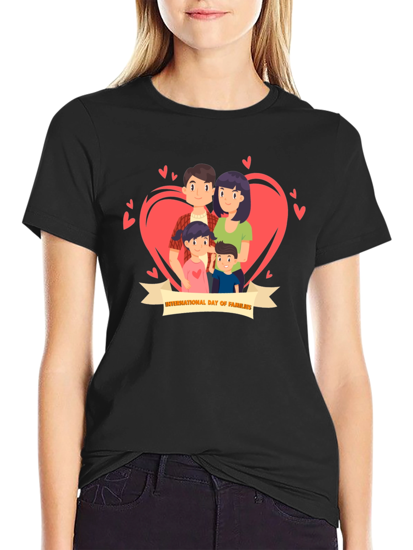 International Day of Families Black T-Shirt