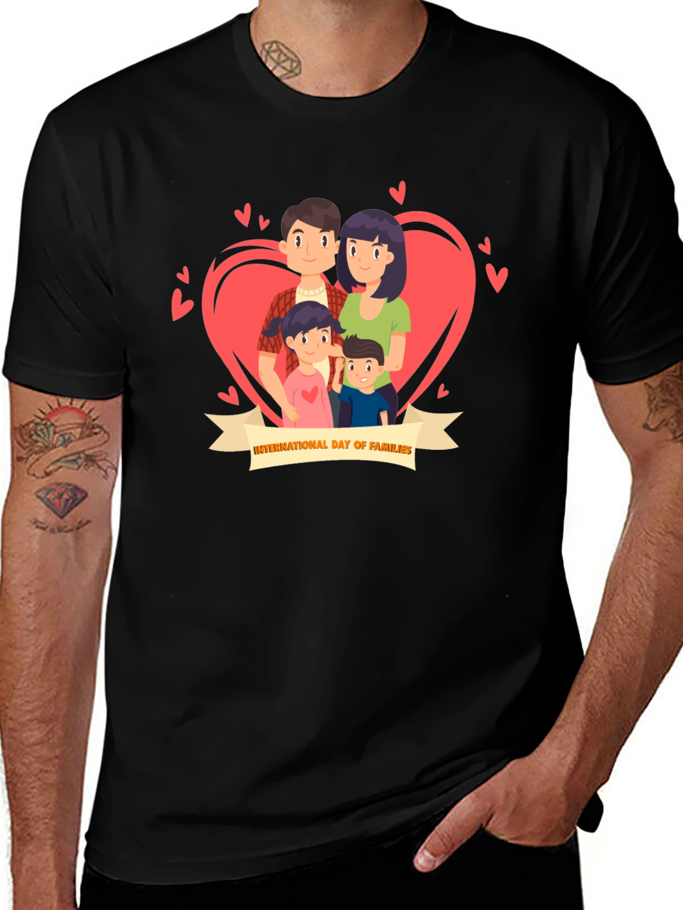 International Day of Families Black T-Shirt