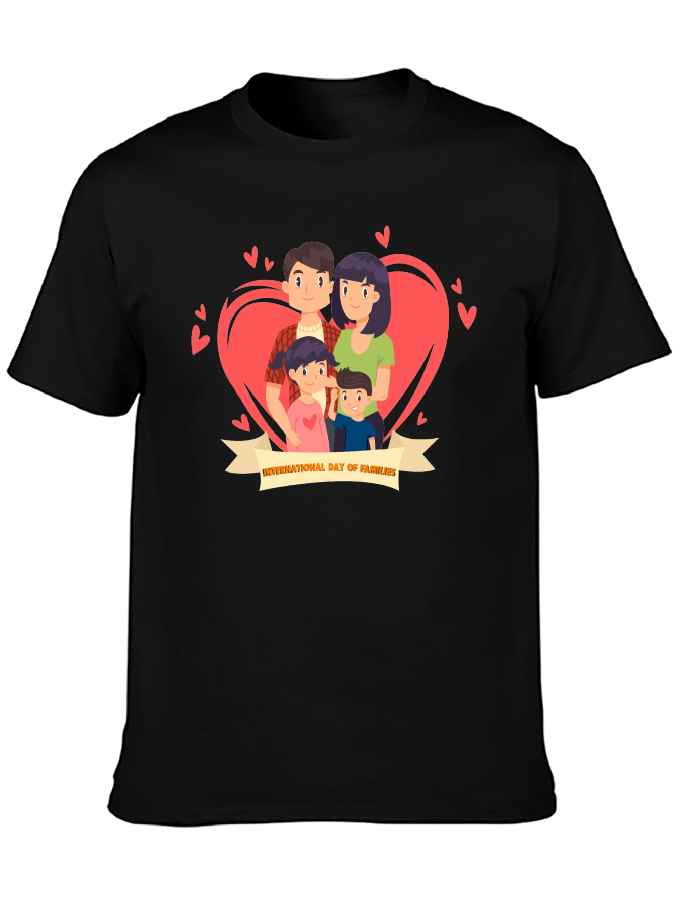 International Day of Families Black T-Shirt