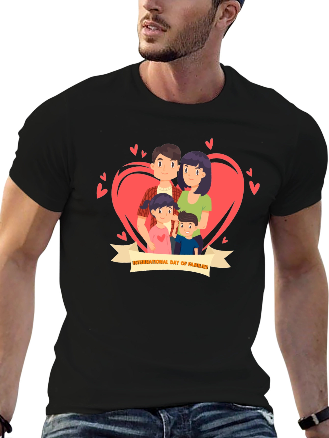 International Day of Families Black T-Shirt