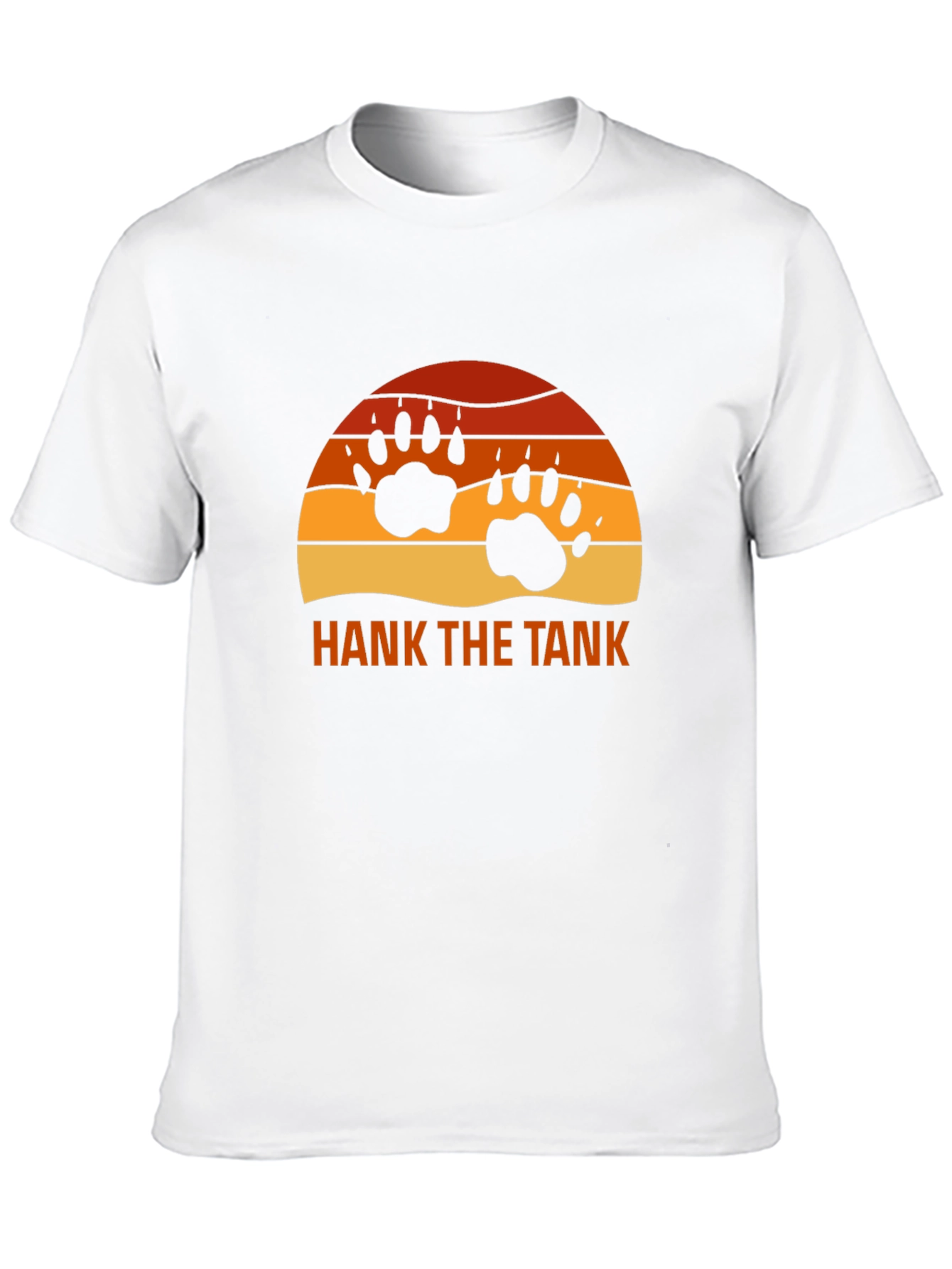 Hank The Tank Bear Paw Sunset Graphic Tee