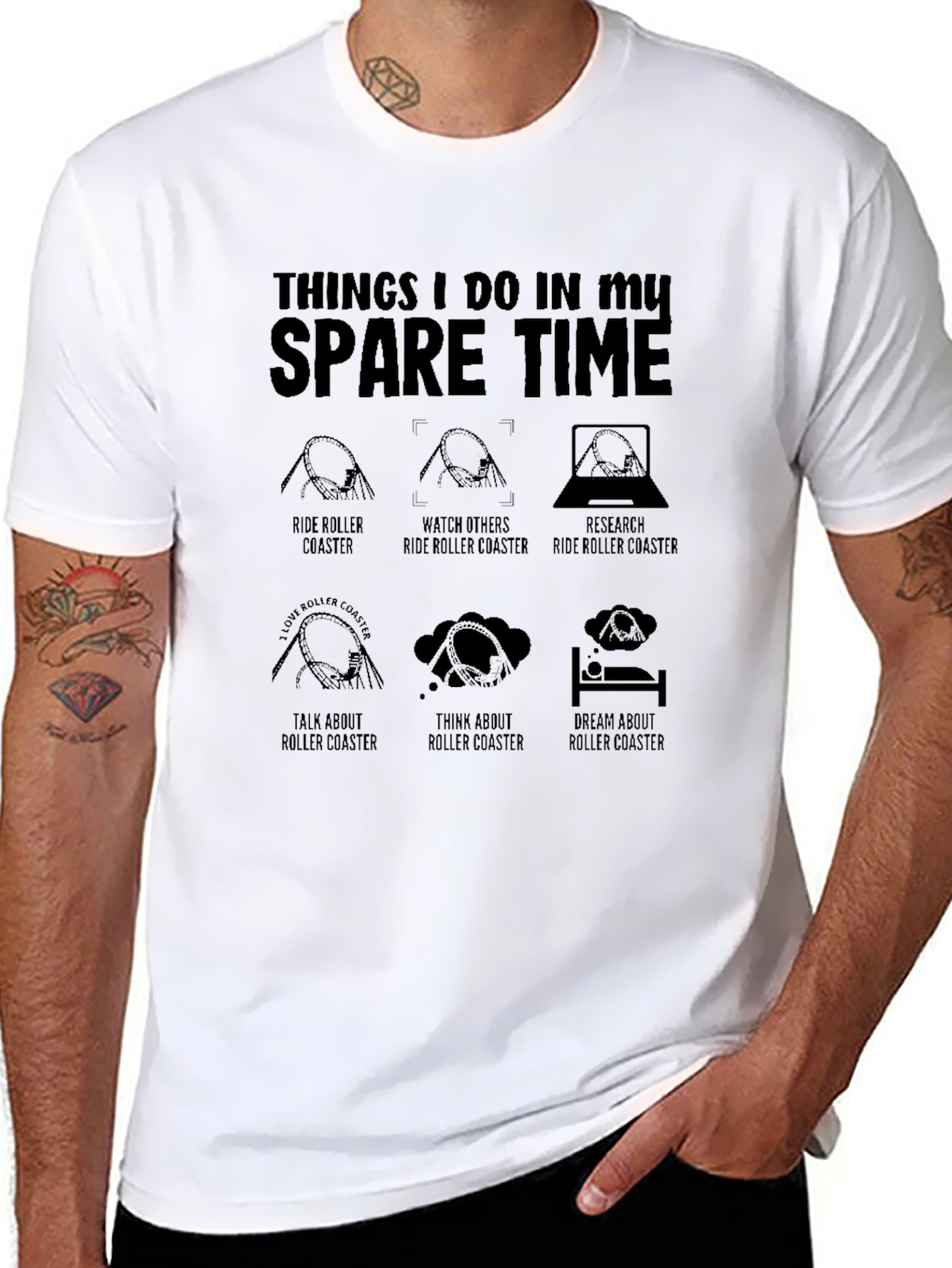 Roller Coaster Enthusiast T-Shirt - Spare Time Activities