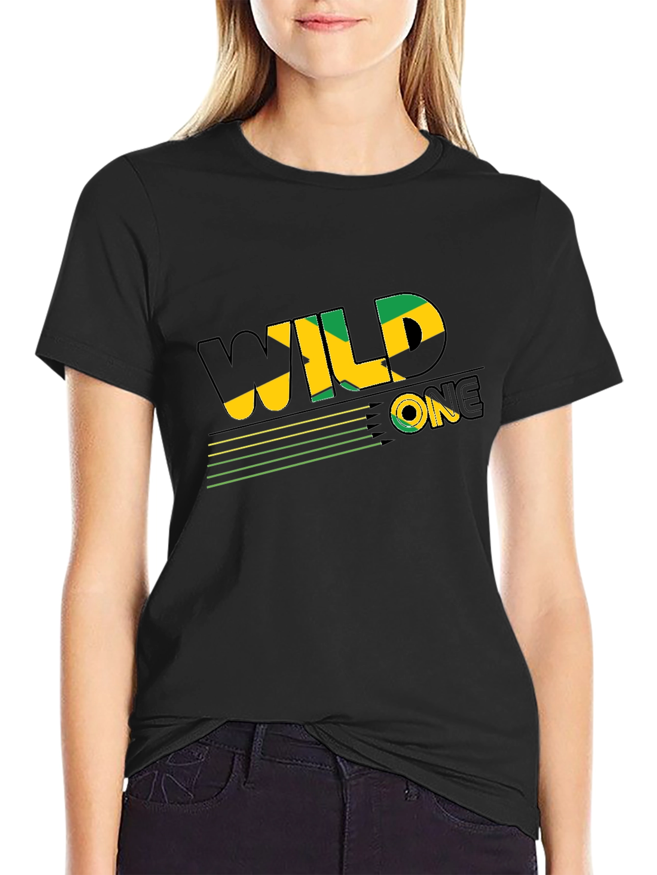 Wild One Jamaica Style Black T-Shirt