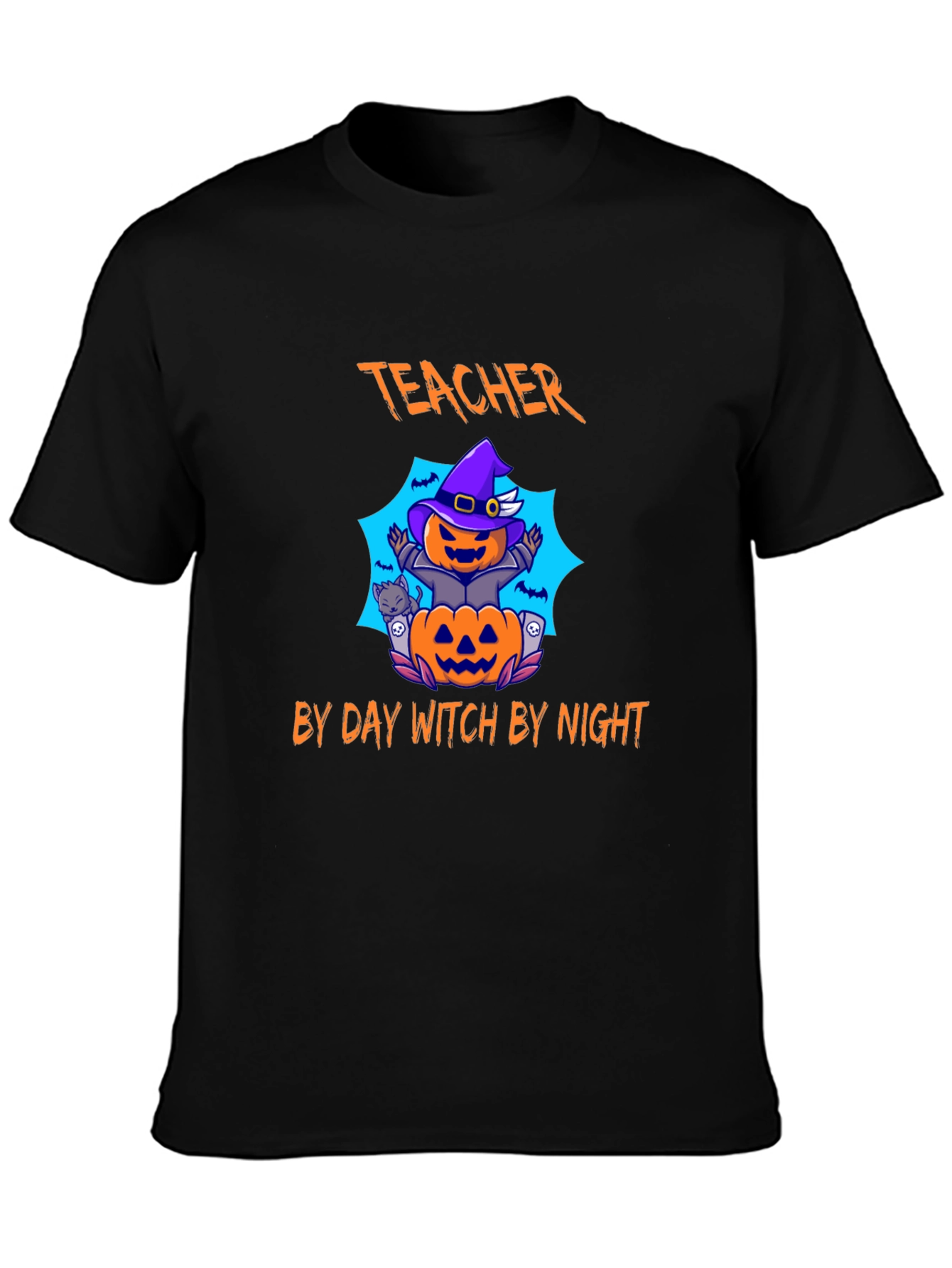 Teacher By Day Witch By Night Halloween T-Shirt
