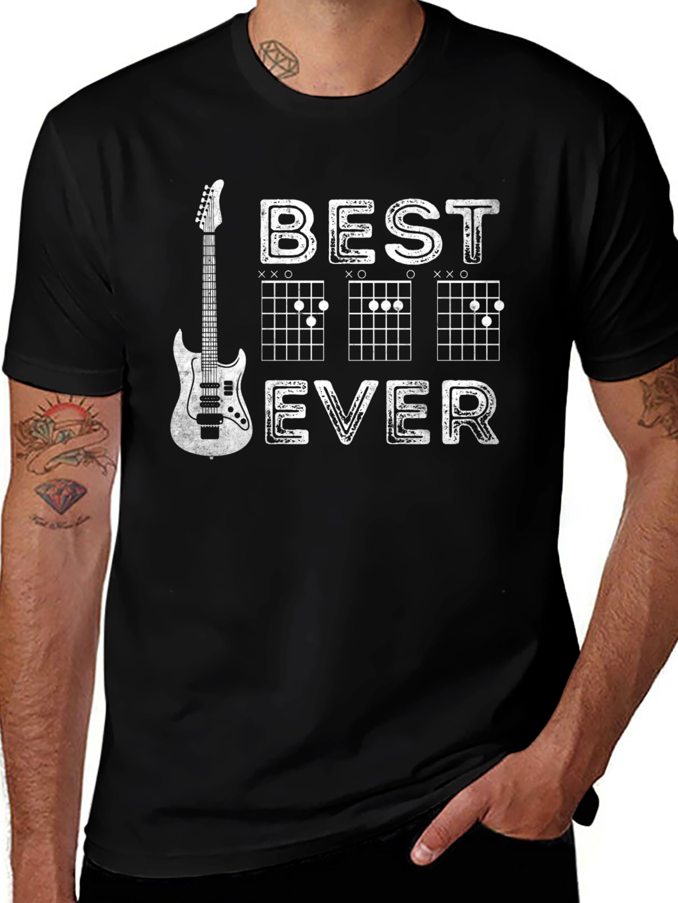 Best Dad Ever Guitar Chord T-Shirt
