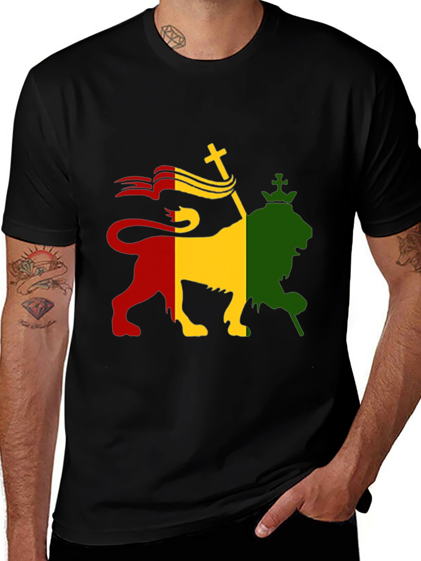 Rasta Lion T-Shirt - Reggae Inspired Graphic Tee