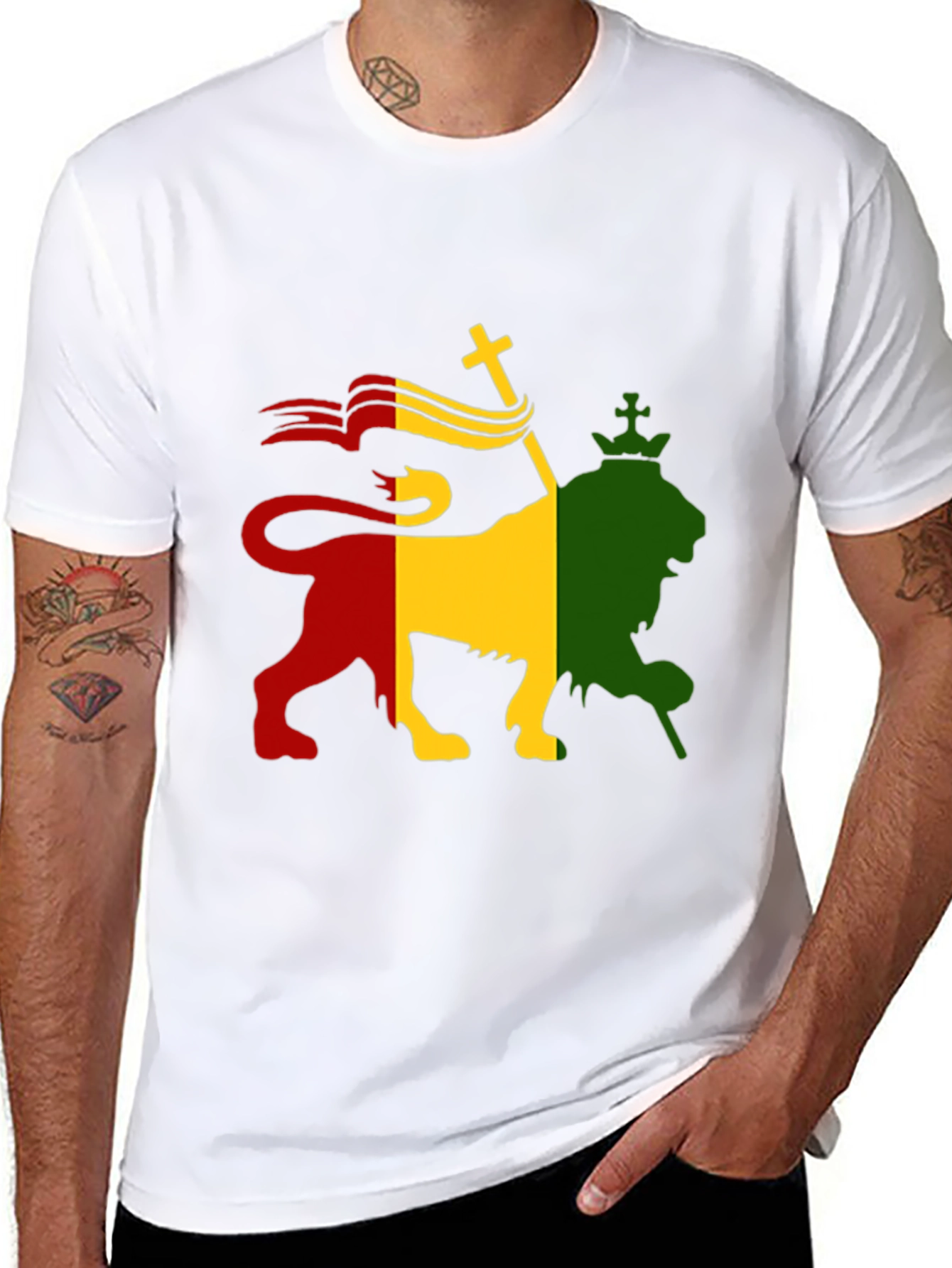 Rasta Lion T-Shirt - Reggae Inspired Graphic Tee