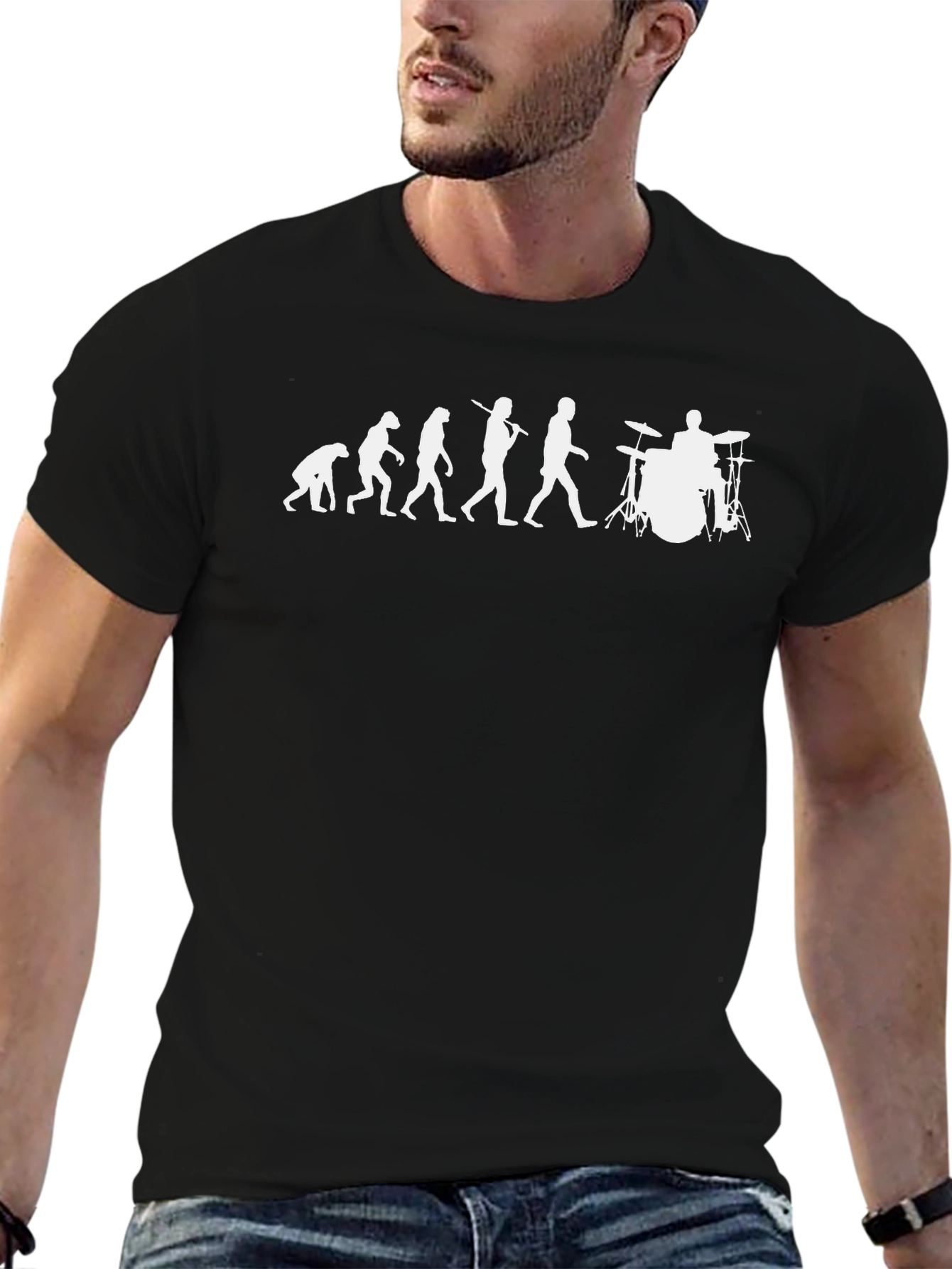 Evolution Drummer T-Shirt - Black