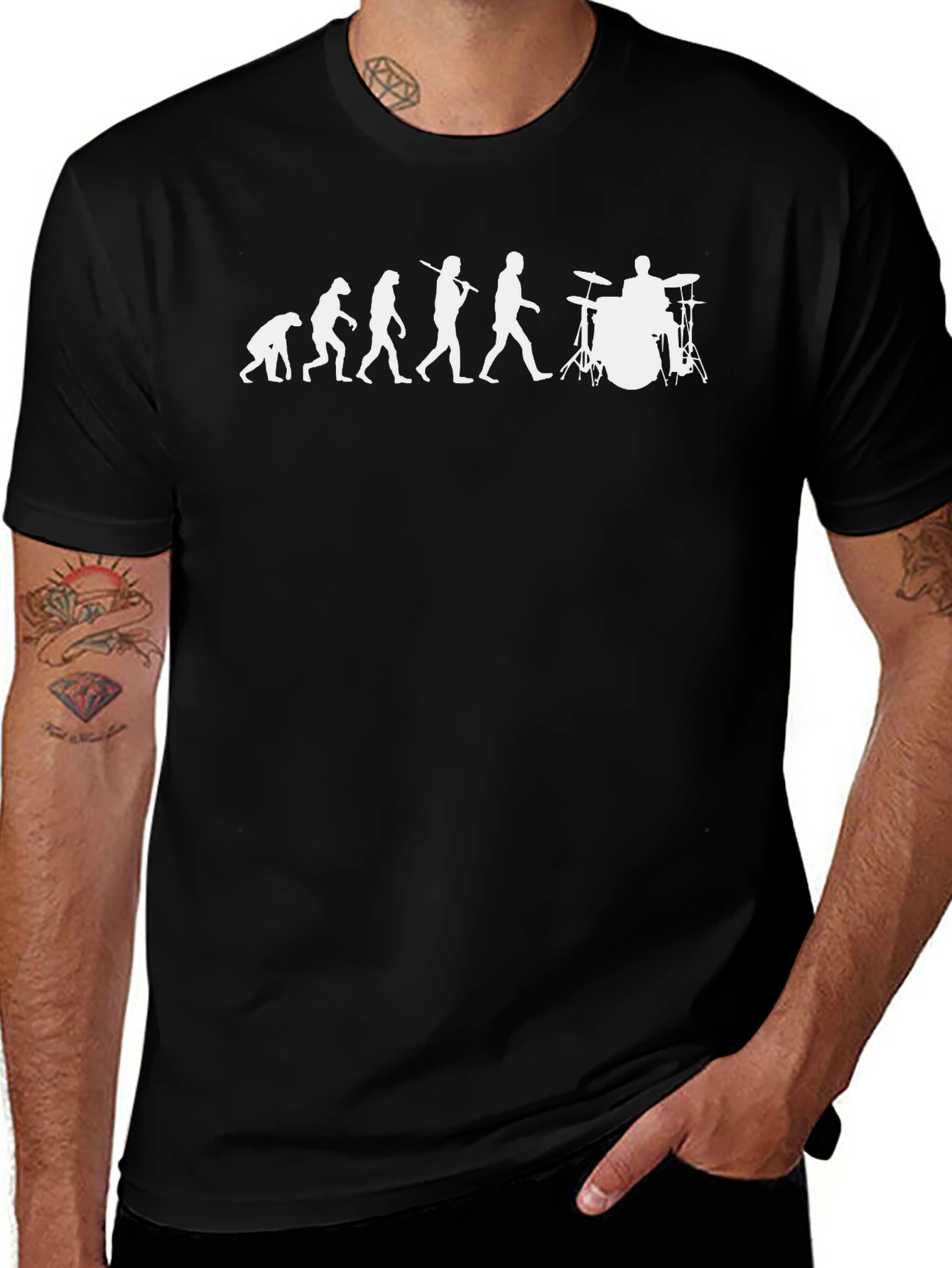 Evolution Drummer T-Shirt - Black