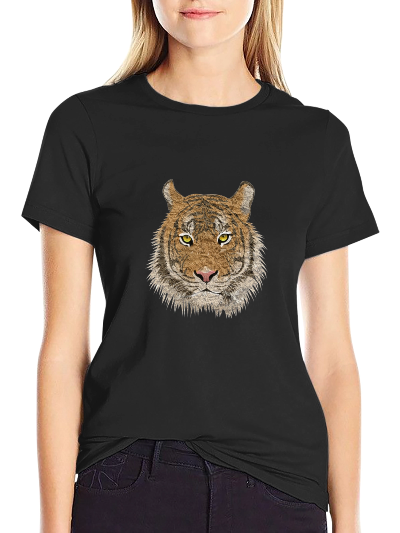 Tiger Graphic Tee - Classic Crew Neck