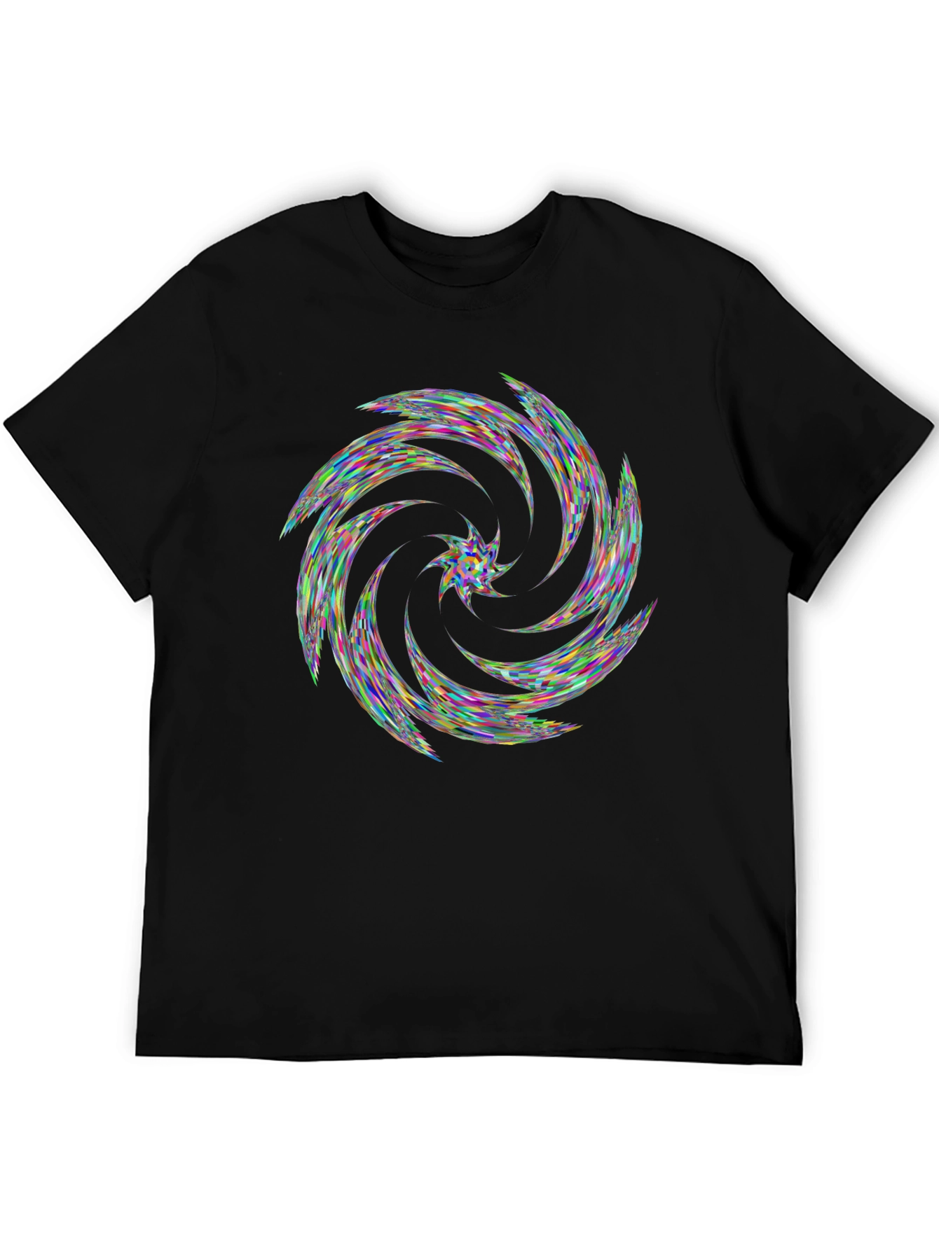 Kaleidoscope Swirl Black T-Shirt