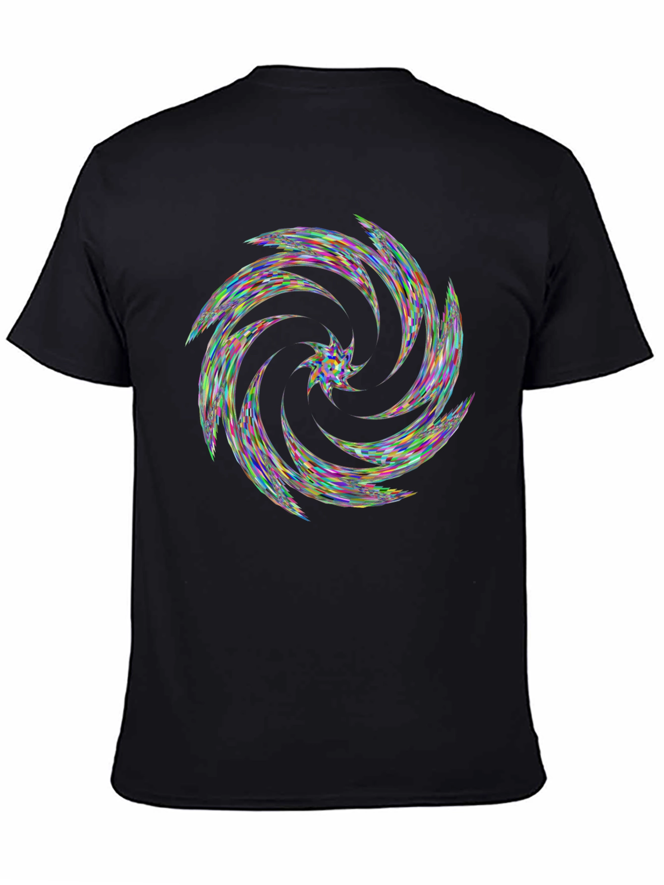 Kaleidoscope Swirl Black T-Shirt