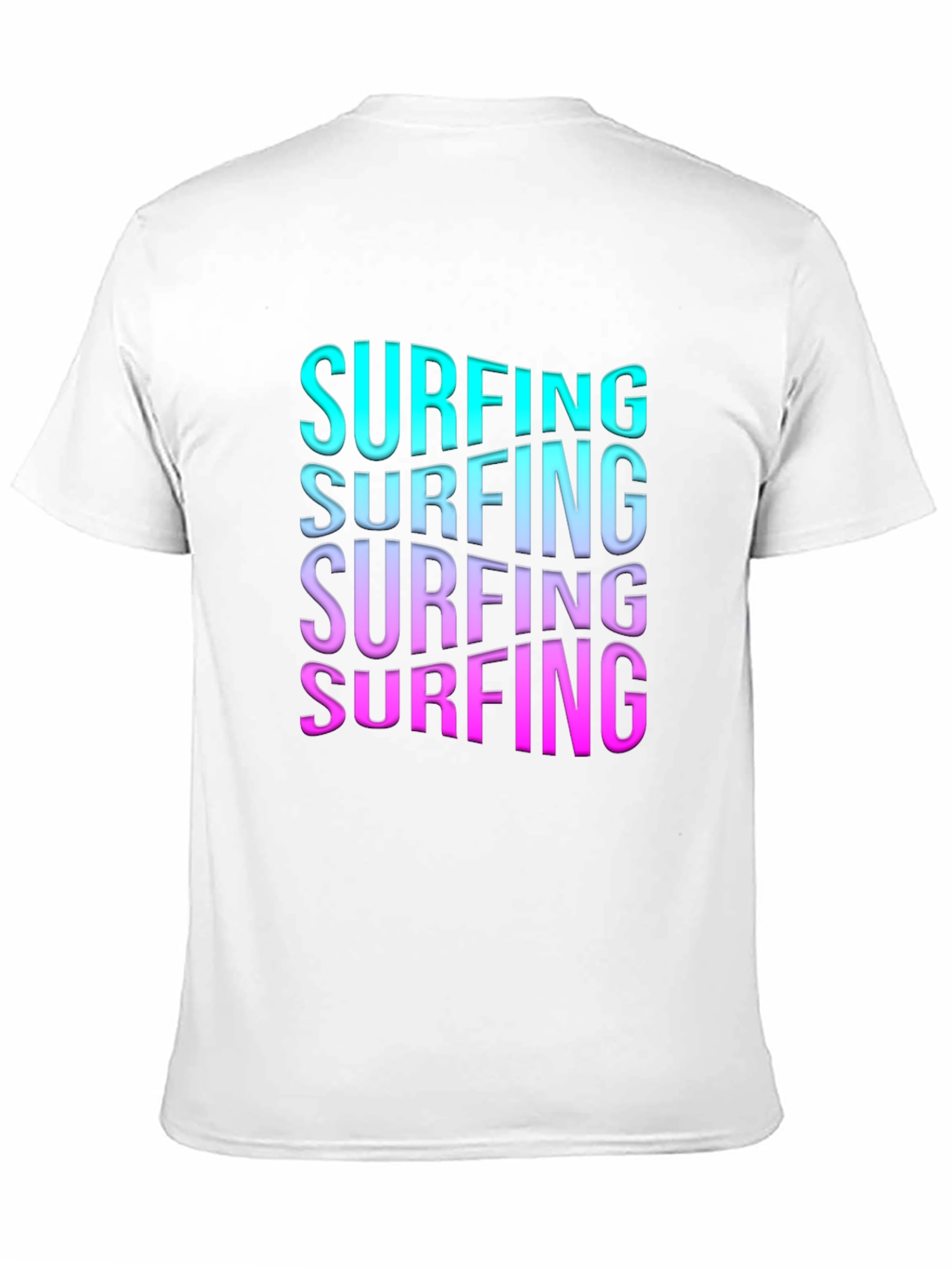 Surfing T-Shirt - Cool Gradient Text Design