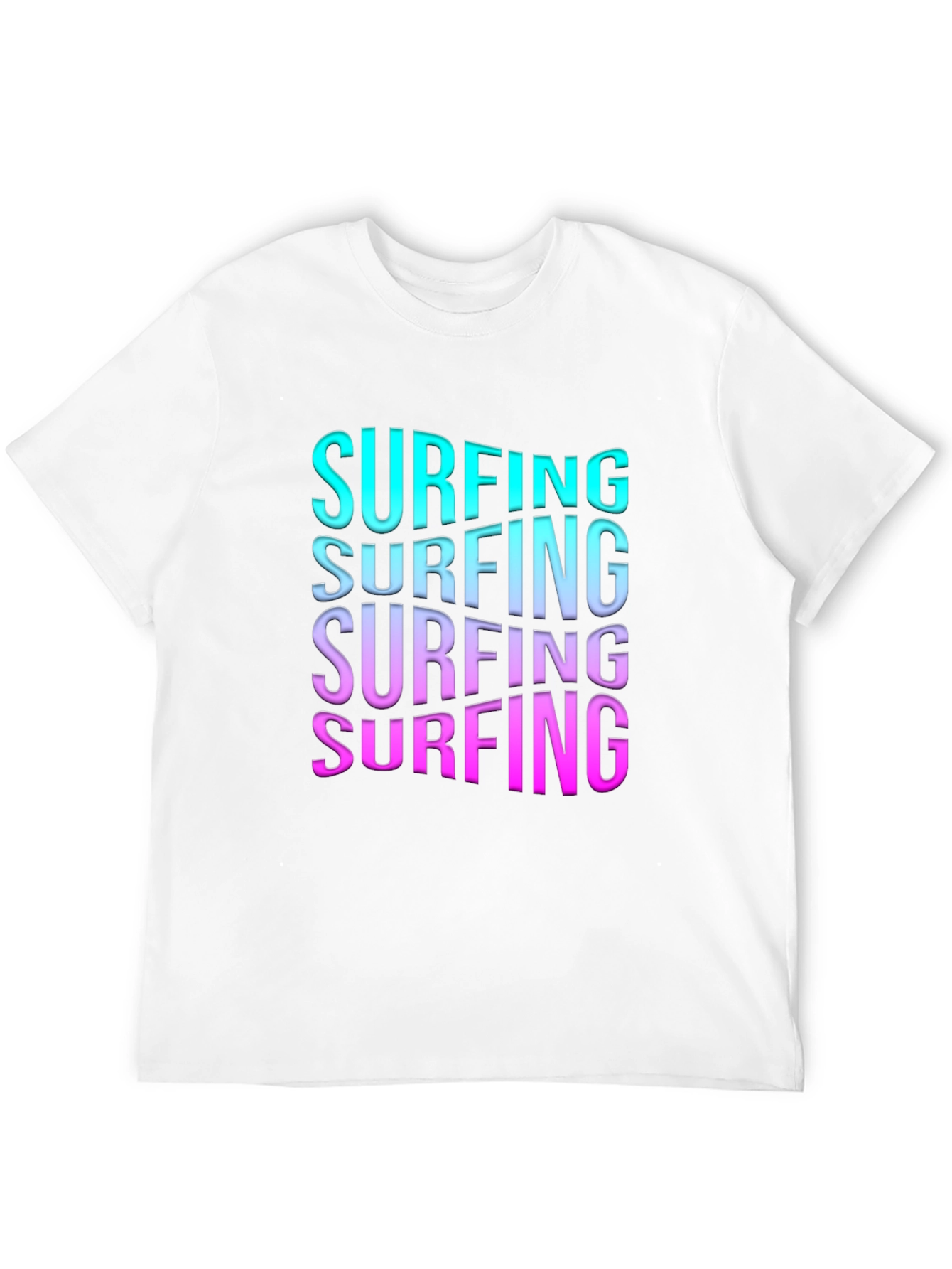 Surfing T-Shirt - Cool Gradient Text Design