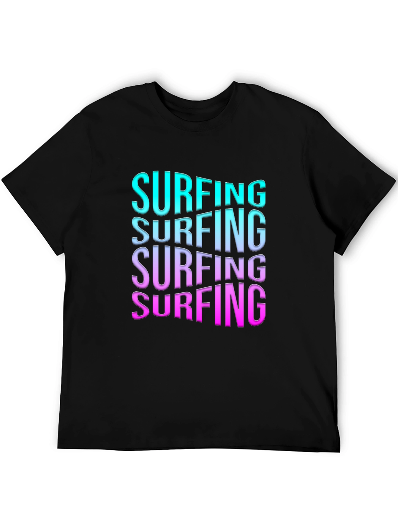 Surfing T-Shirt - Cool Gradient Text Design