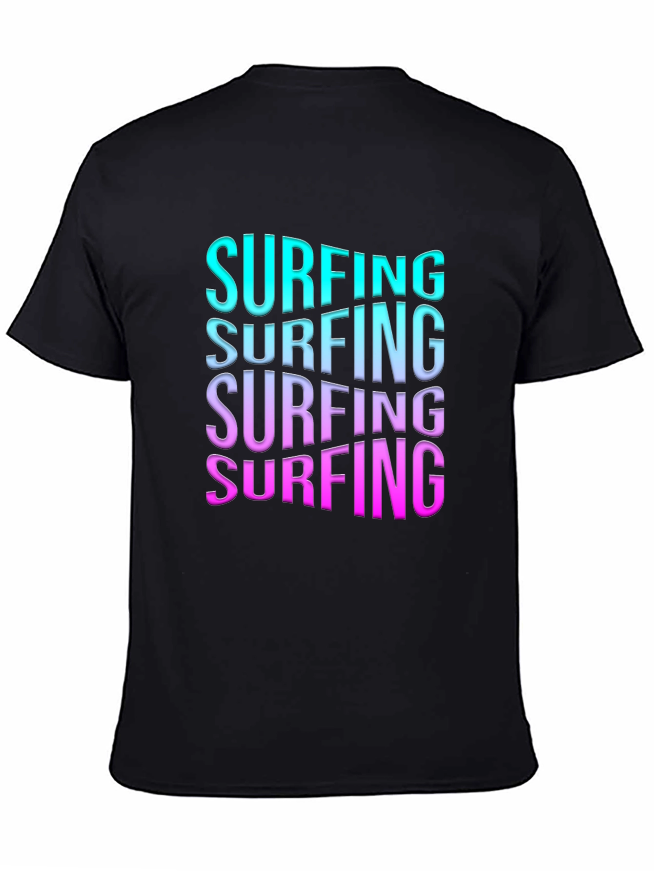 Surfing T-Shirt - Cool Gradient Text Design