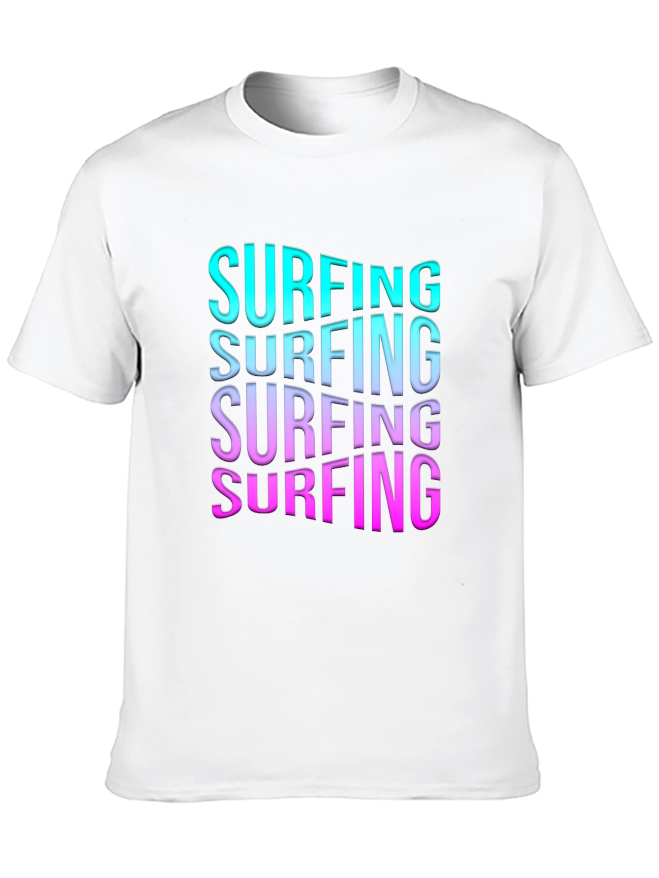 Surfing T-Shirt - Cool Gradient Text Design