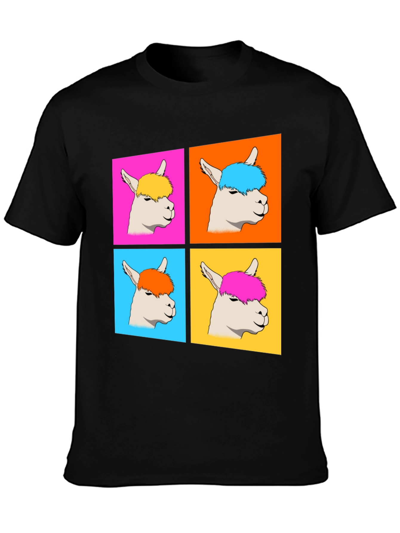 Alpaca Pop Art Graphic T-Shirt