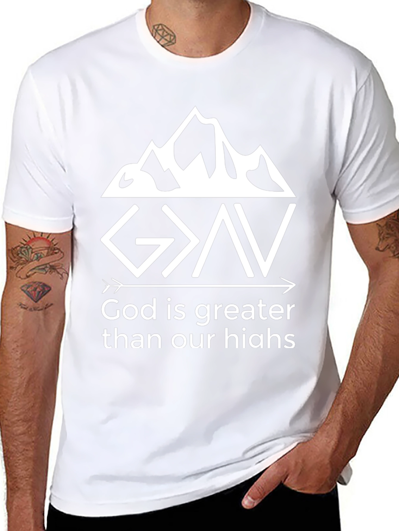 God is Greater T-Shirt - Christian Faith Tee