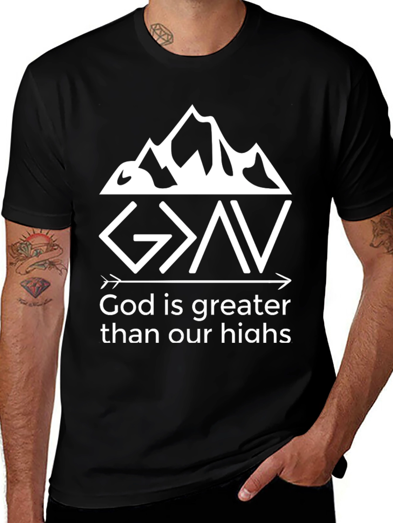 God is Greater T-Shirt - Christian Faith Tee