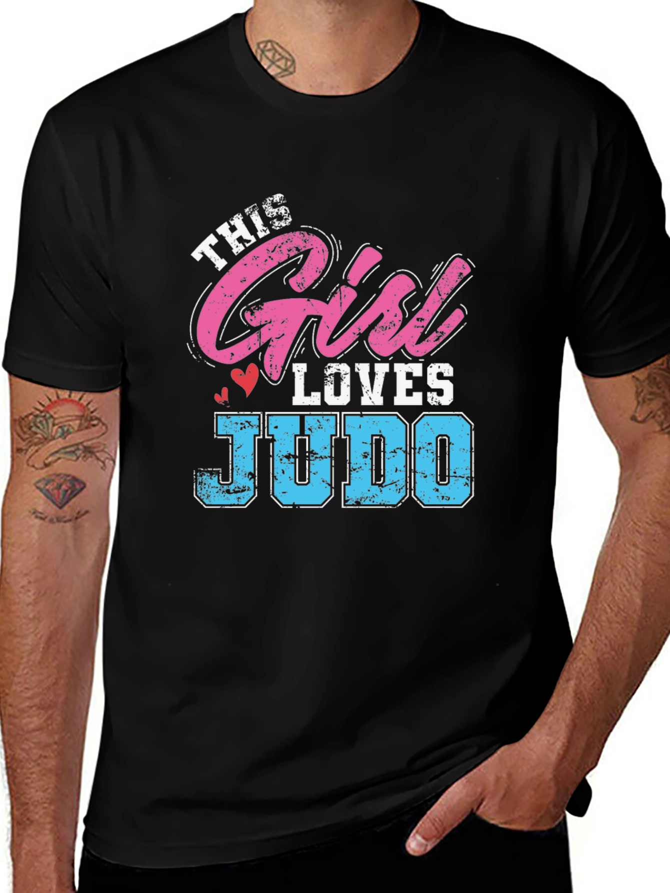 This Girl Loves Judo Black T-Shirt