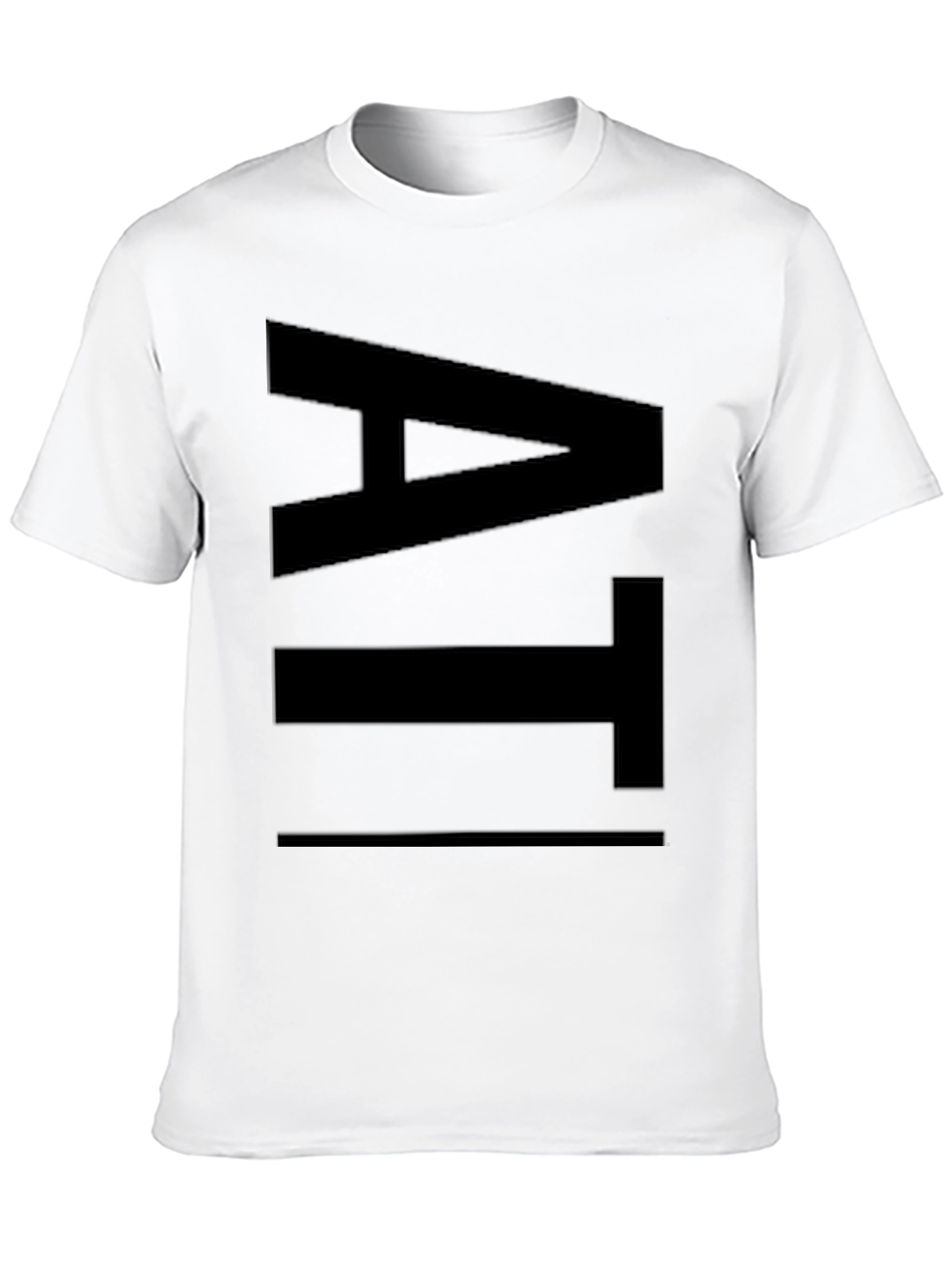 Bold Letter Graphic Black T-Shirt