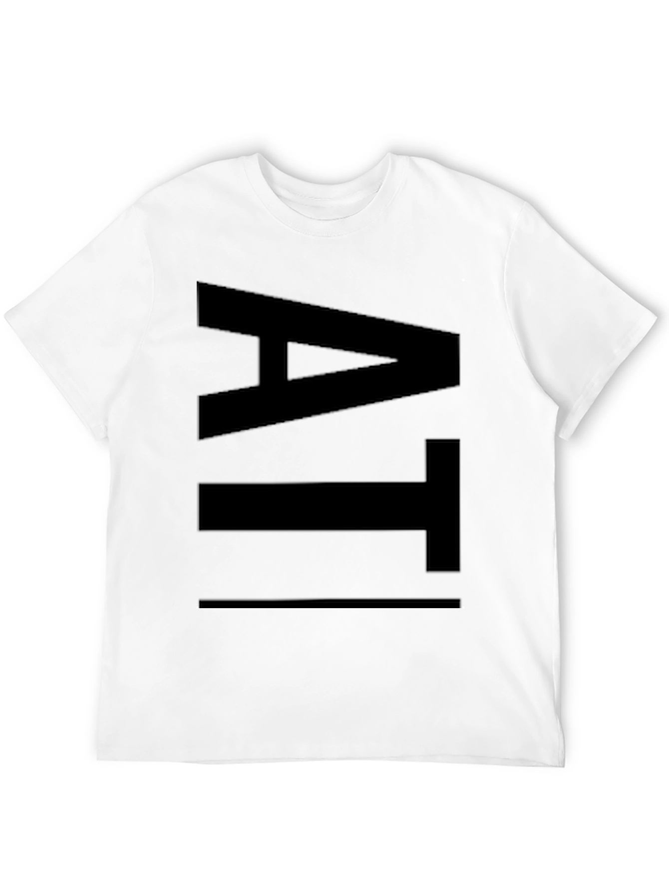 Bold Letter Graphic Black T-Shirt