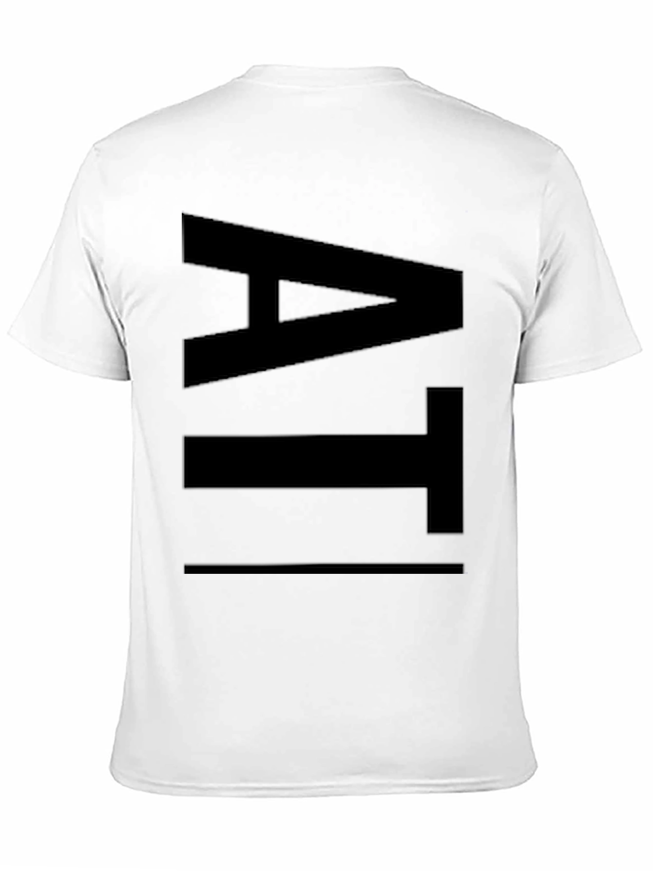 Bold Letter Graphic Black T-Shirt