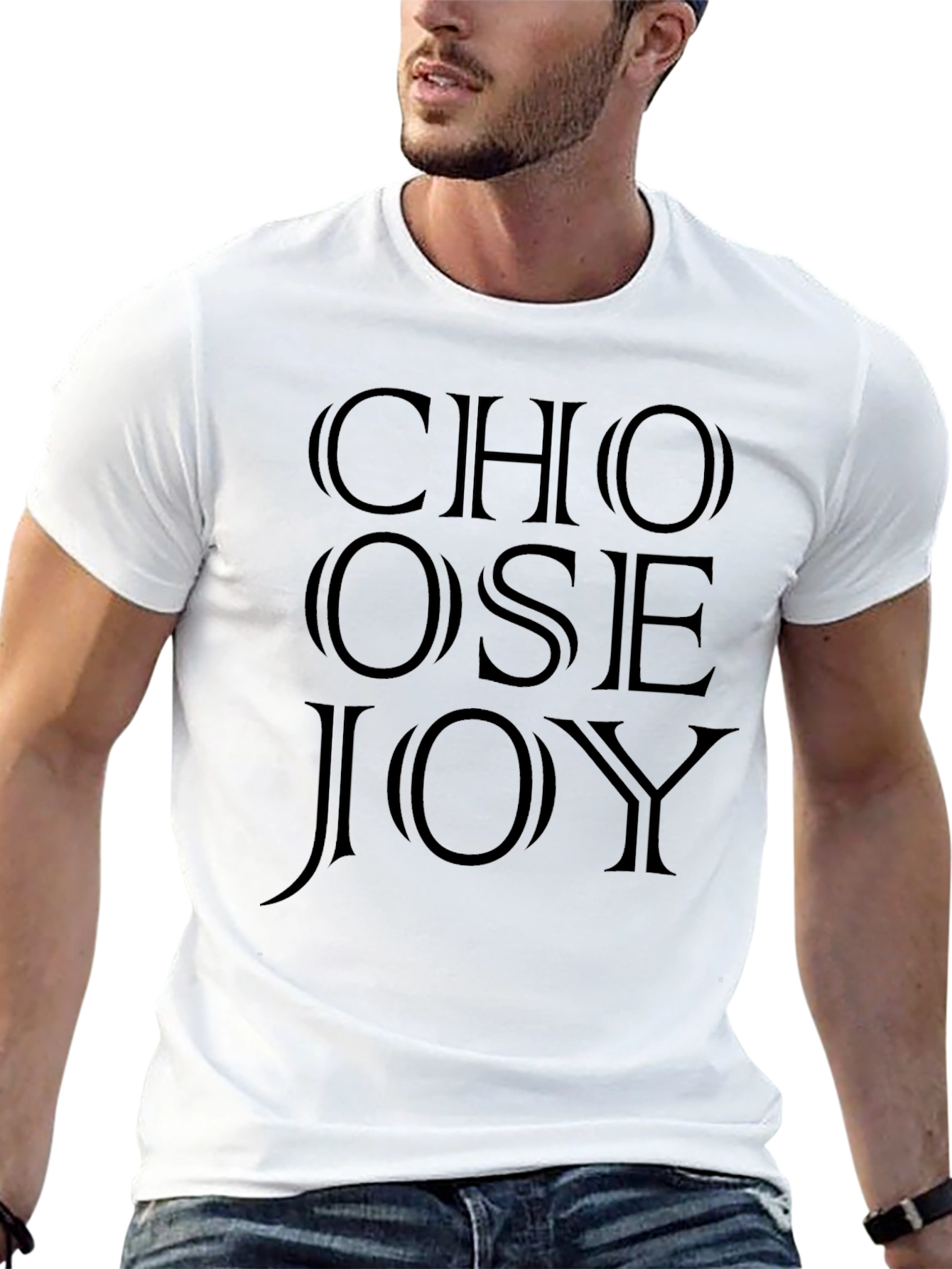 Choose Joy Graphic Tee - Black Cotton T-Shirt