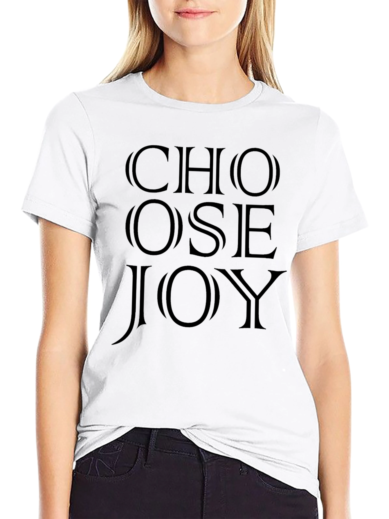 Choose Joy Graphic Tee - Black Cotton T-Shirt