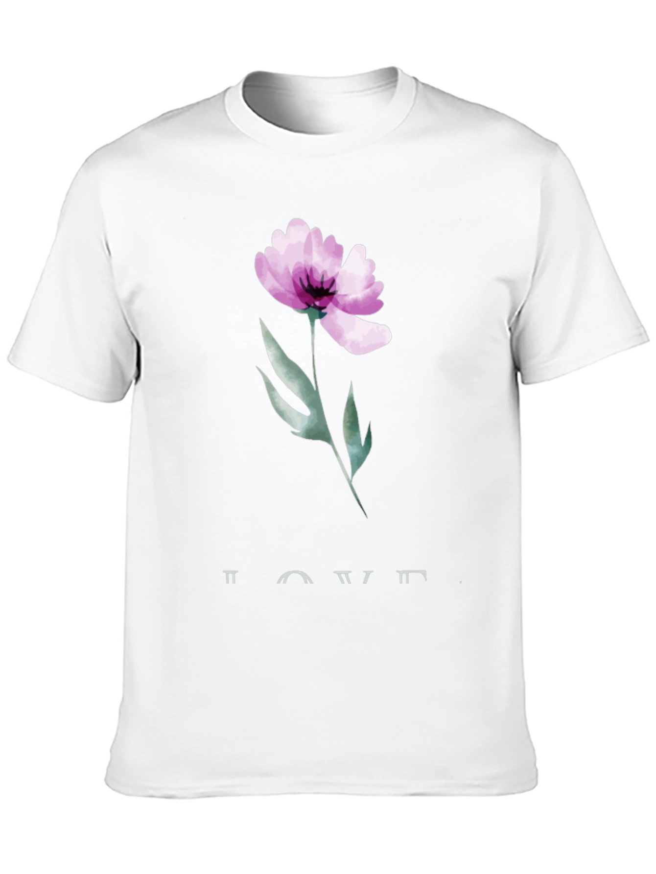 Floral Print Black Graphic Tee