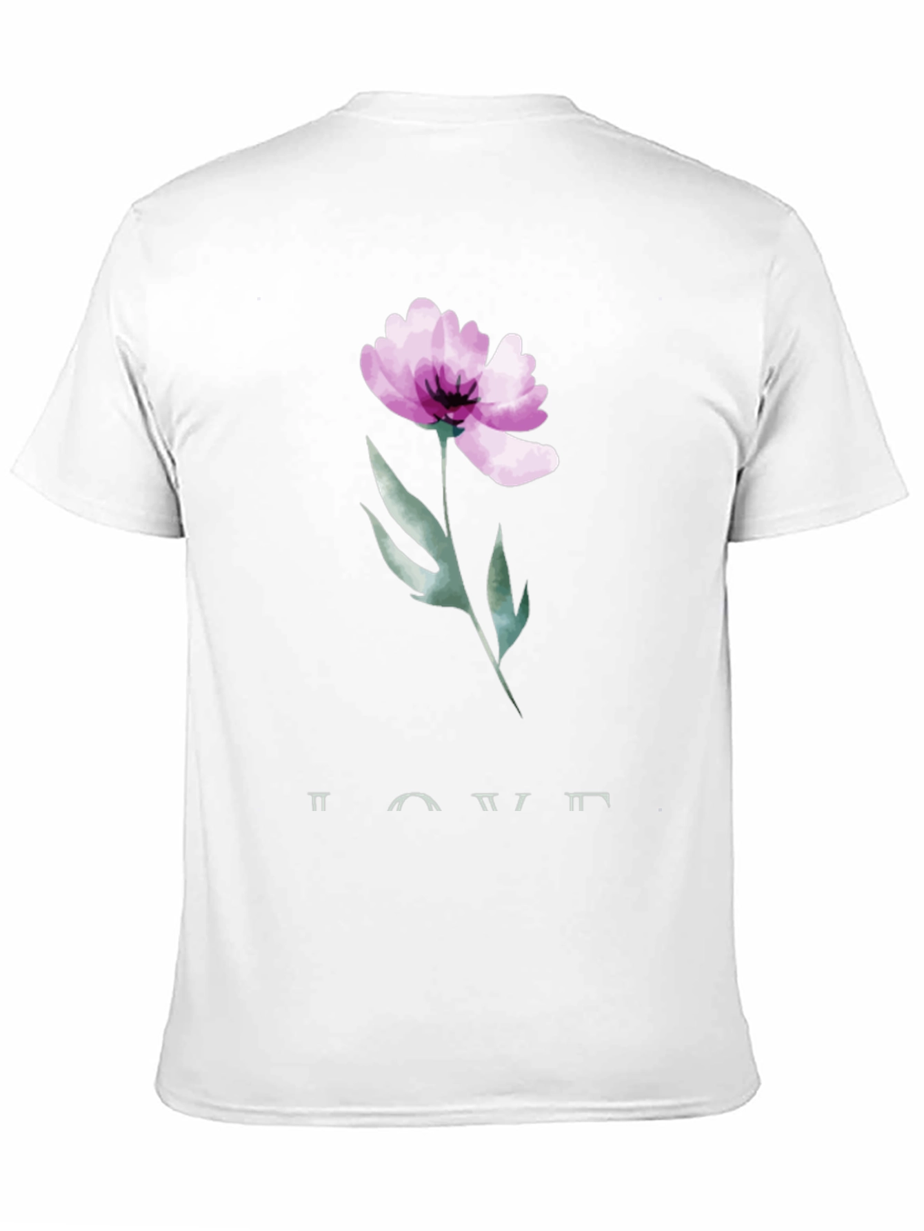 Floral Print Black Graphic Tee
