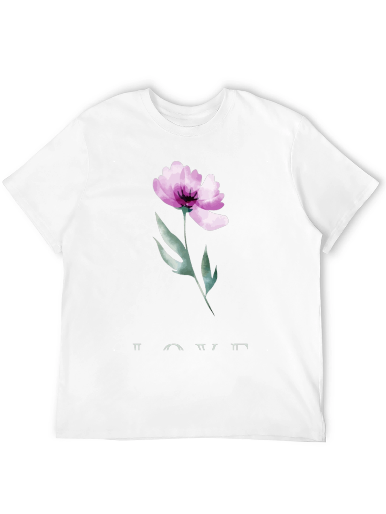 Floral Print Black Graphic Tee