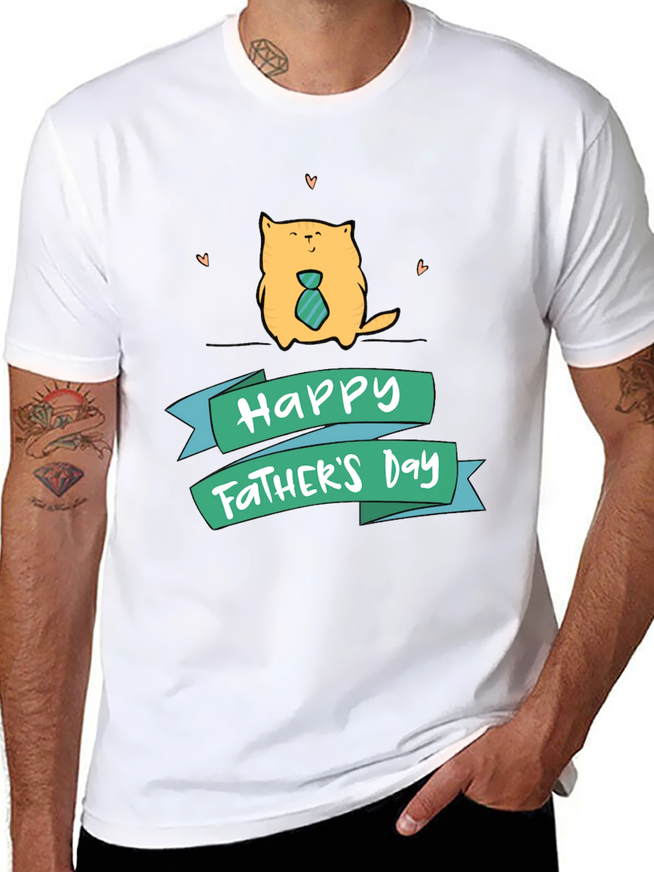 Happy Fathers Day Cat T-Shirt
