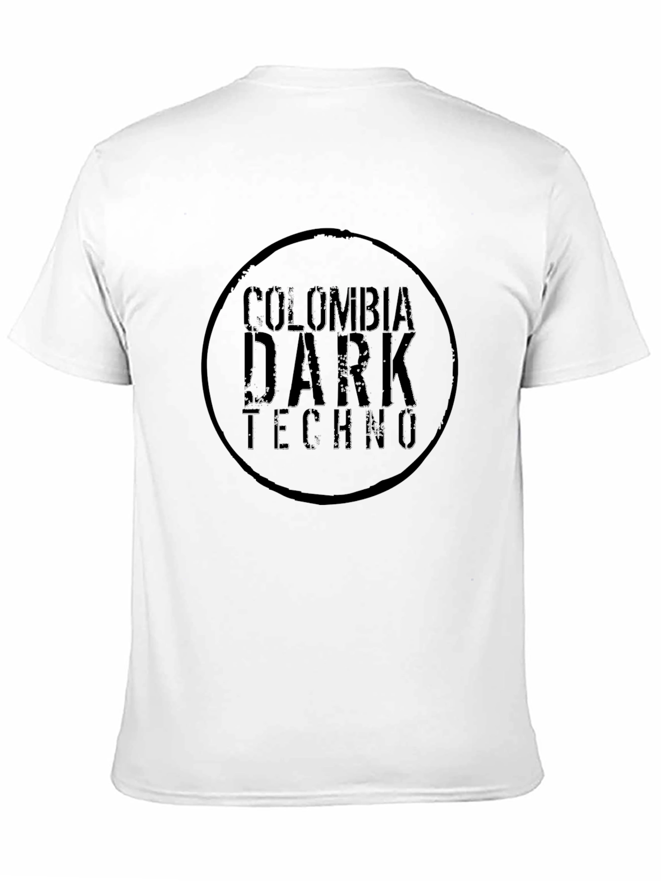 Colombia Dark Techno Black Graphic T-Shirt