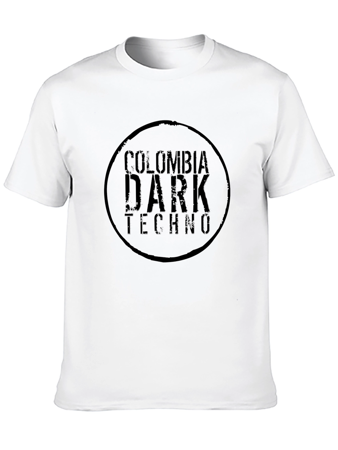 Colombia Dark Techno Black Graphic T-Shirt