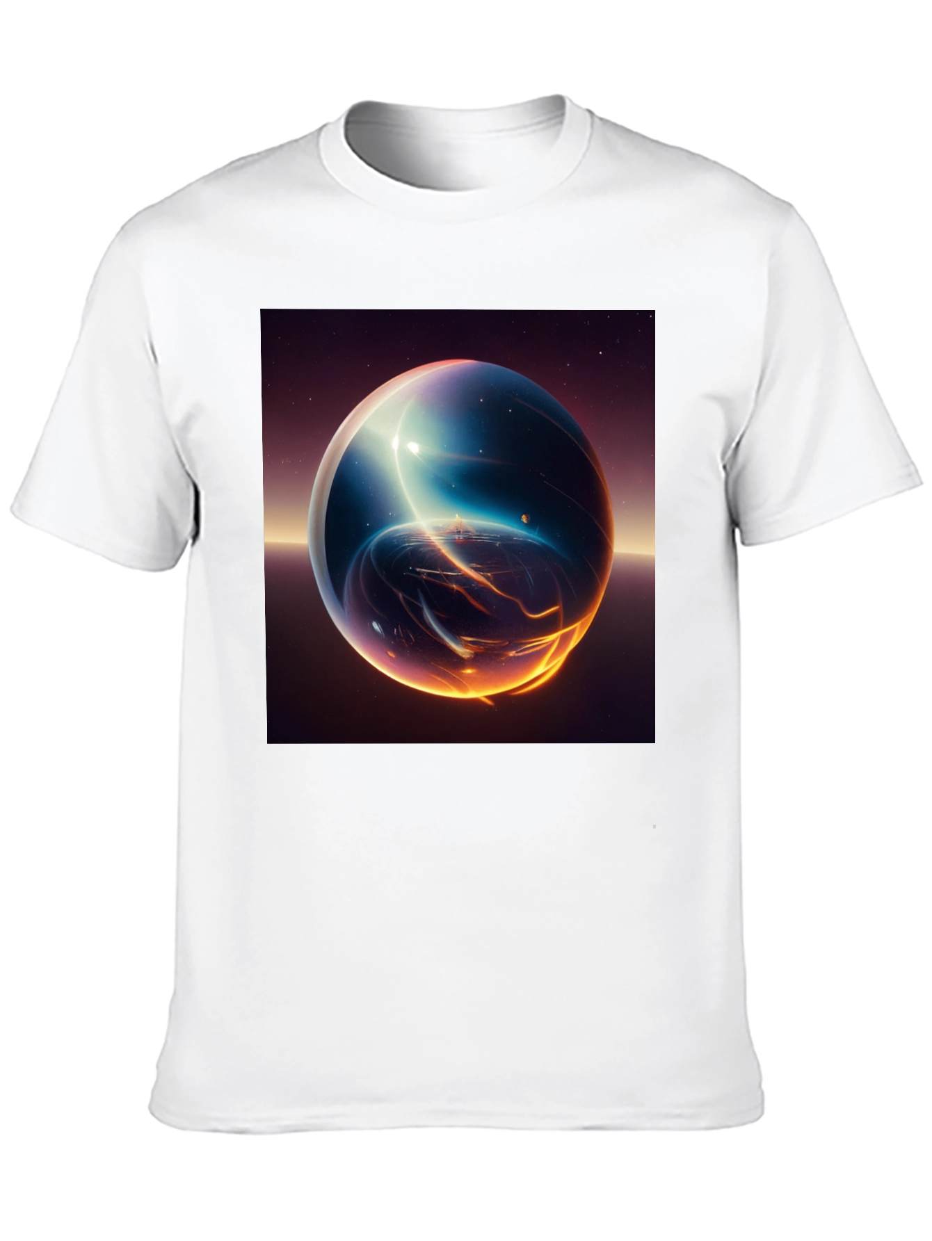 Cosmic Sphere Graphic T-Shirt - Premium Black Tee