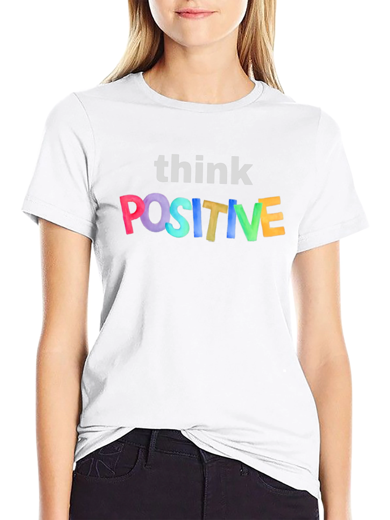 Think Positive Graphic Tee - Black Unisex T-Shirt